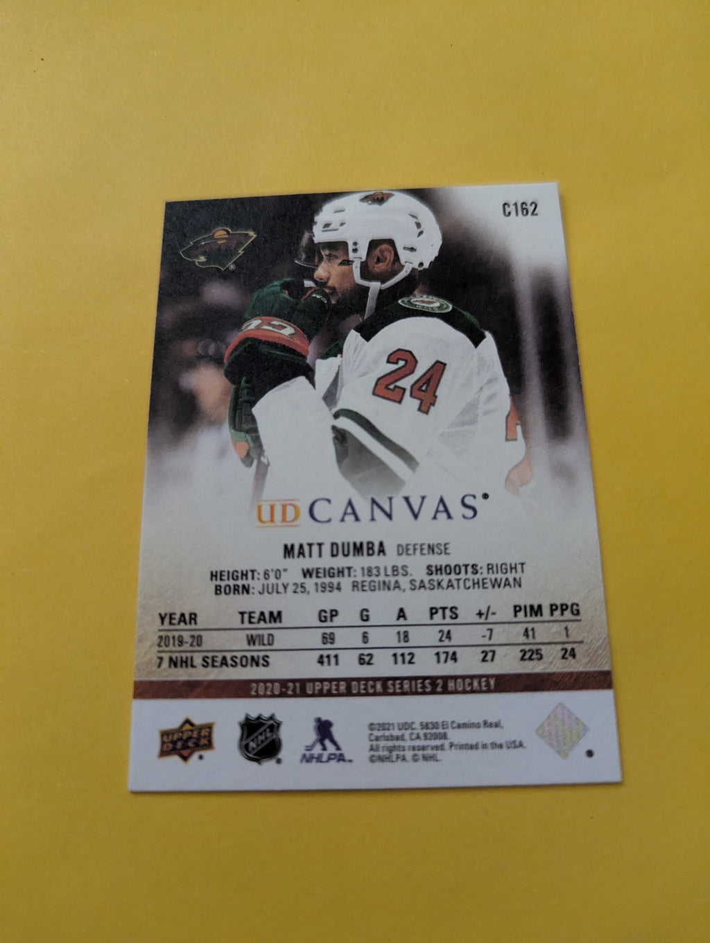 Matt Dumba 20-21 Upper Deck UD Canvas Card