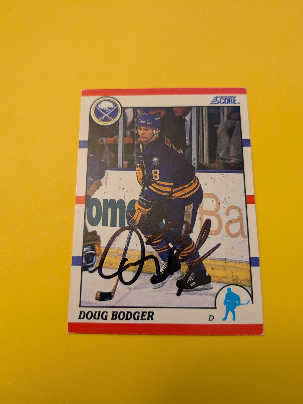Doug Bodger Signed Buffalo Sabres Card C
