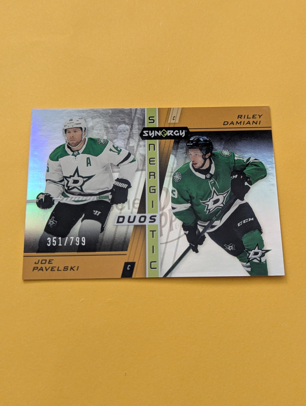 Joe Pavelski Riley Damiani 21-22 Synergy Synergistic Duos Card 351/799