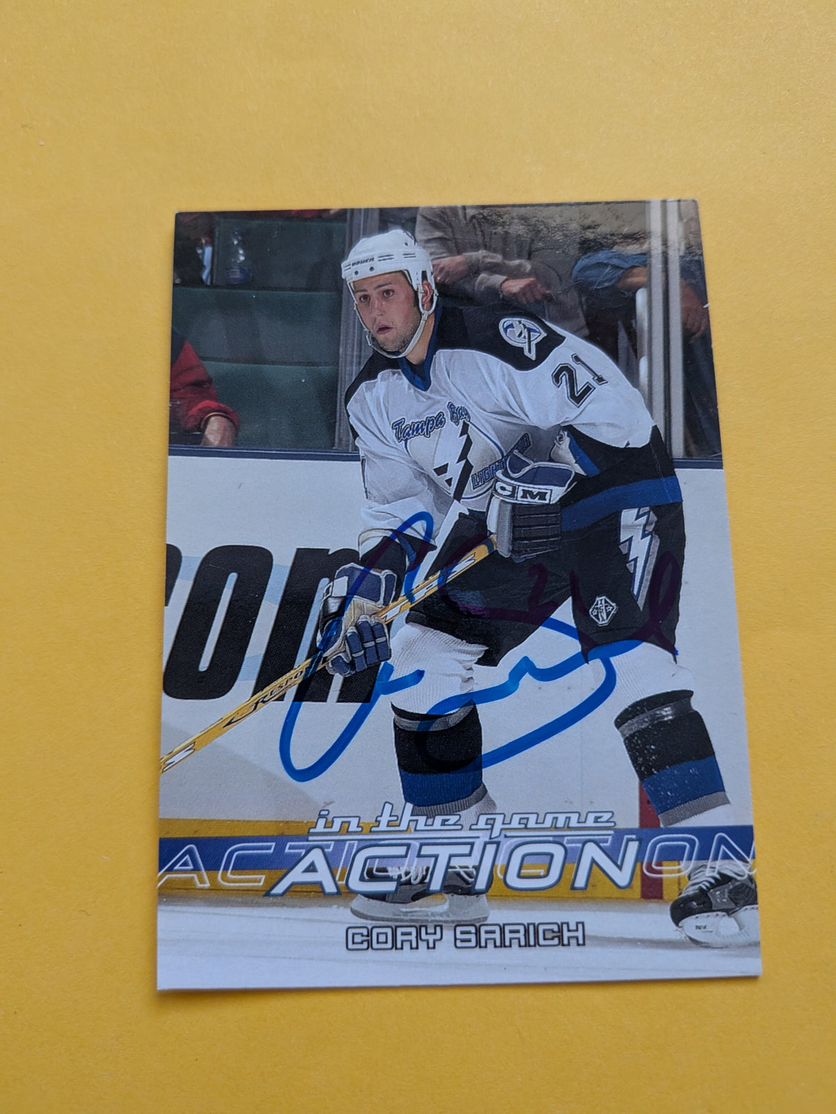 Cory Sarich Signed Tampa Bay Lightning Card C