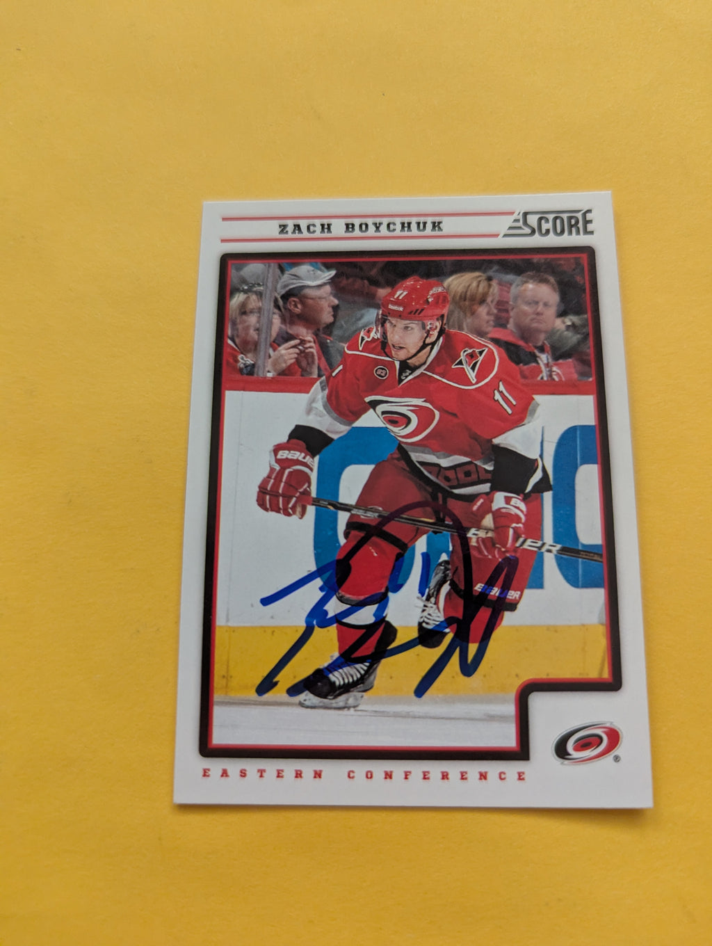 Zach Boychuk Signed Carolina Hurricanes Card