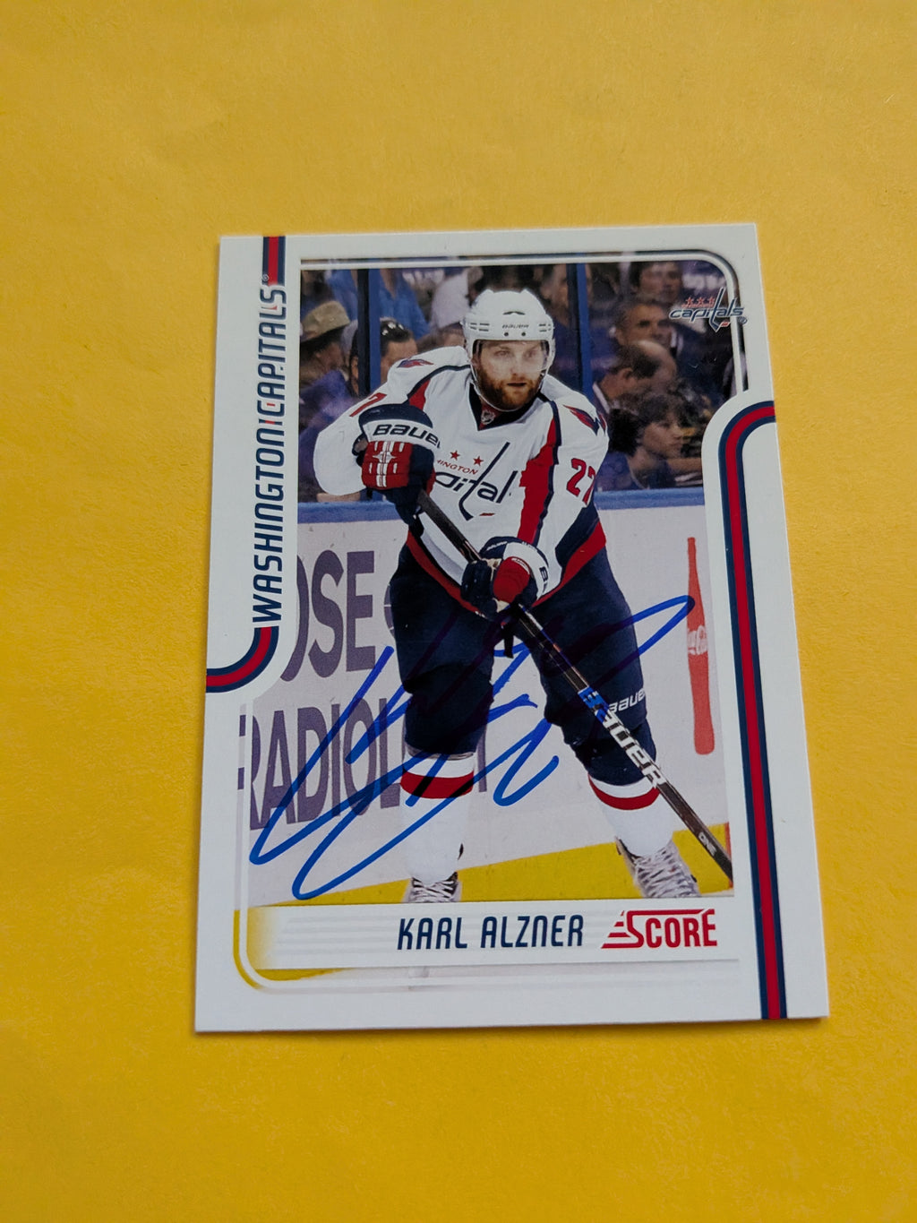 Karl Alzner Signed Washington Capitals Card B