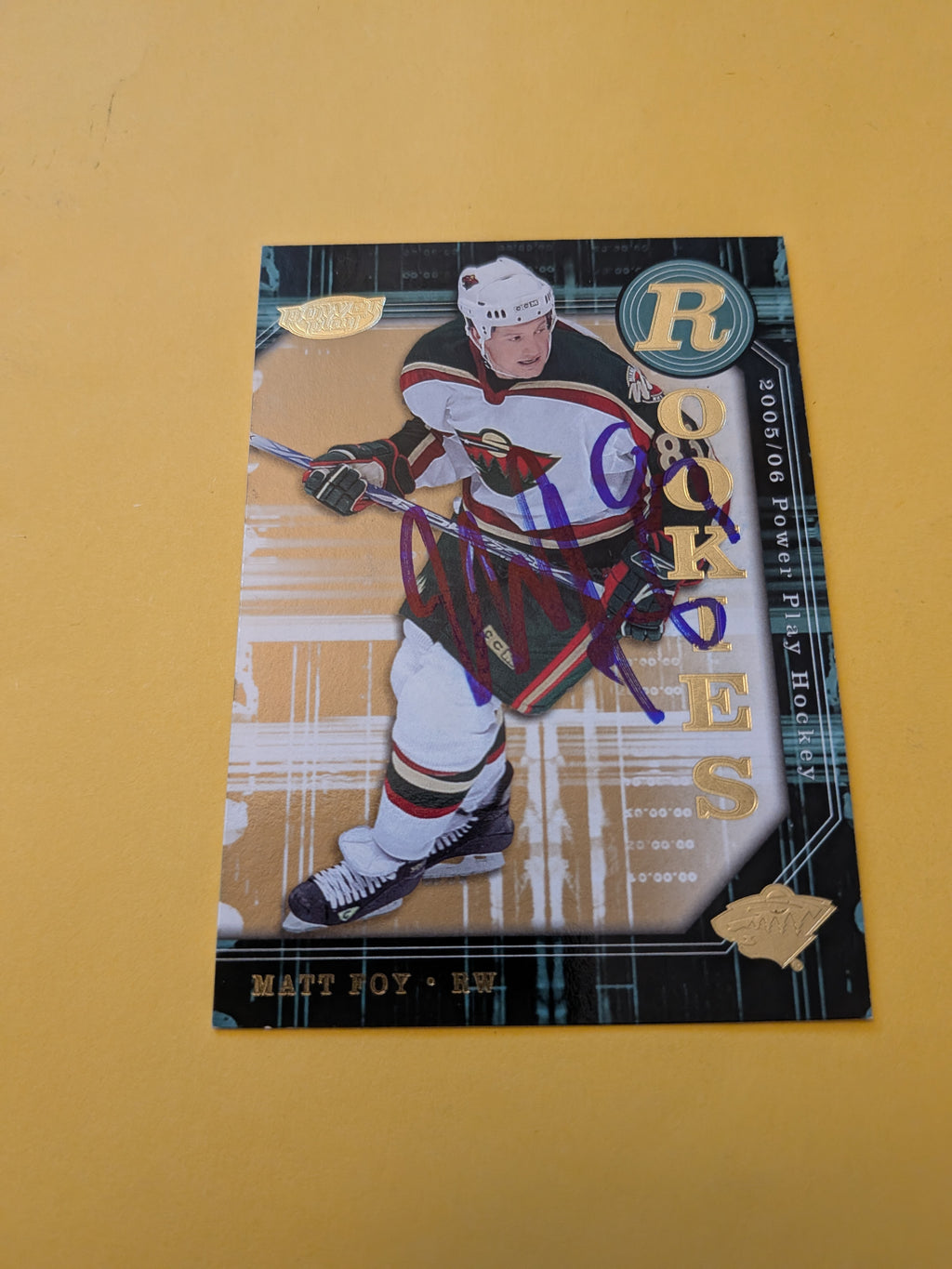 Matt Foy Signed Minnesota Wild Rookie Card A