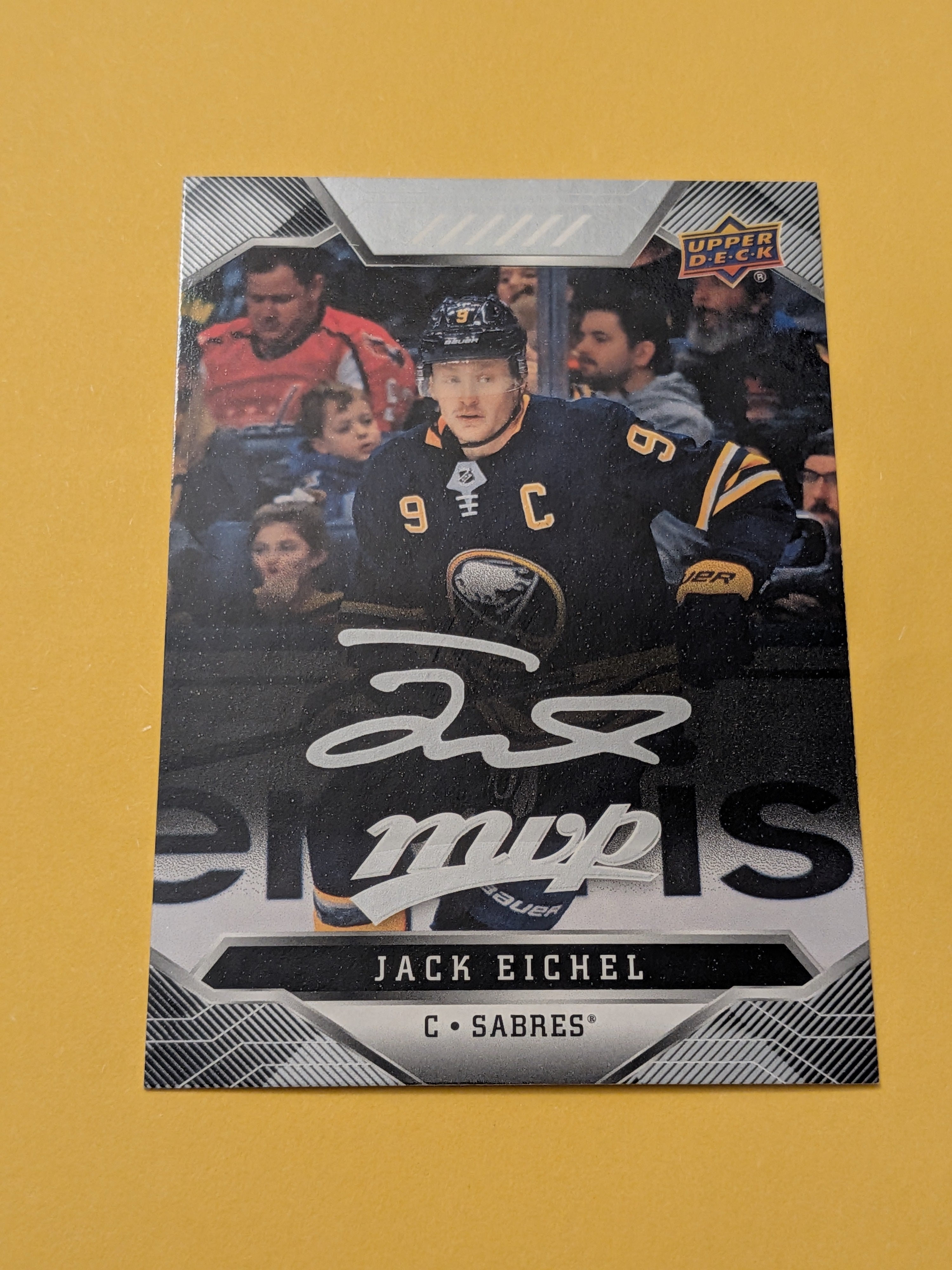 Jack Eichel 19-20 Upper Deck MVP Silver Scripts Card