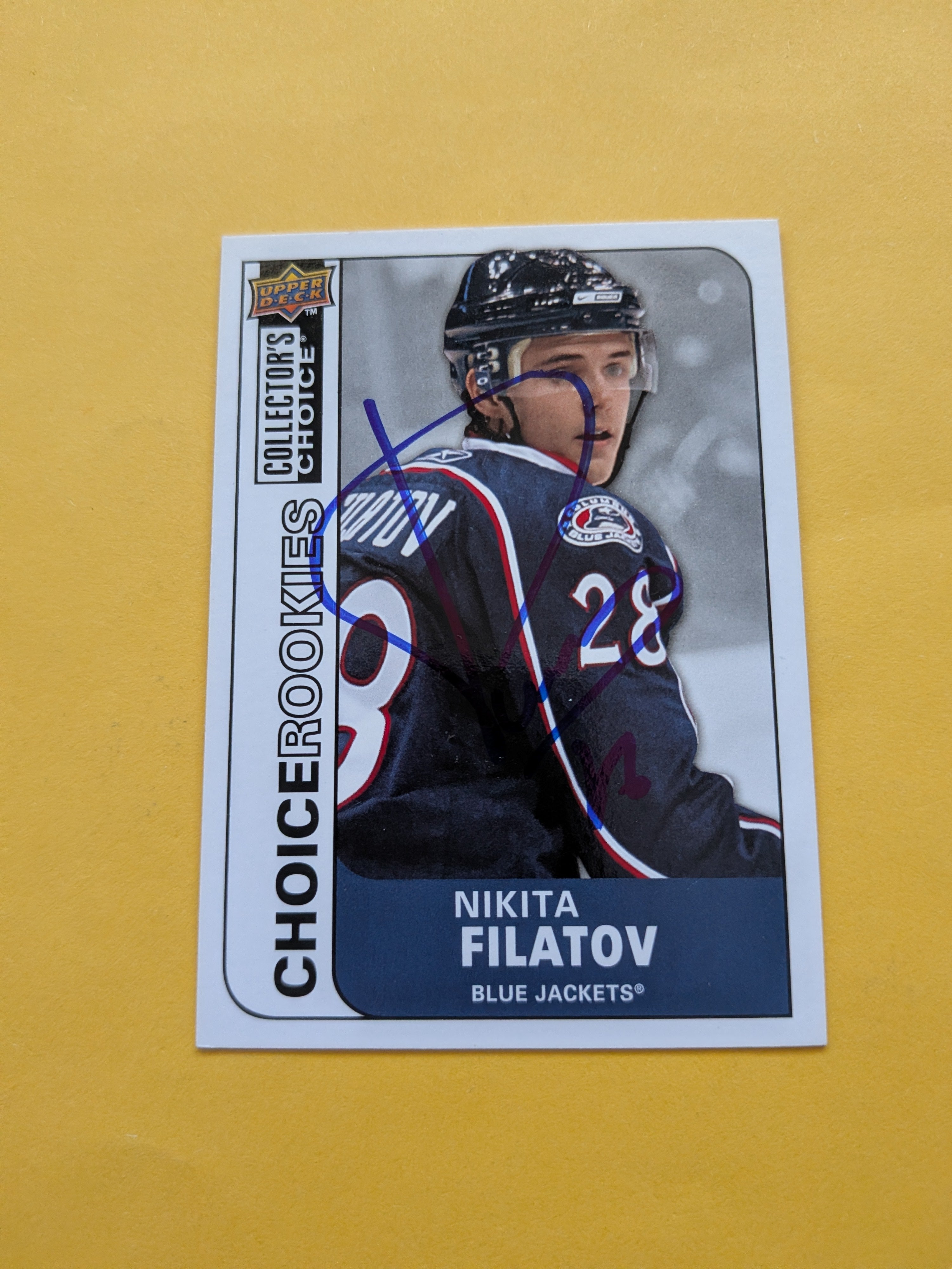 Nikita Filatov Signed Columbus Blue Jackets Rookie Card A