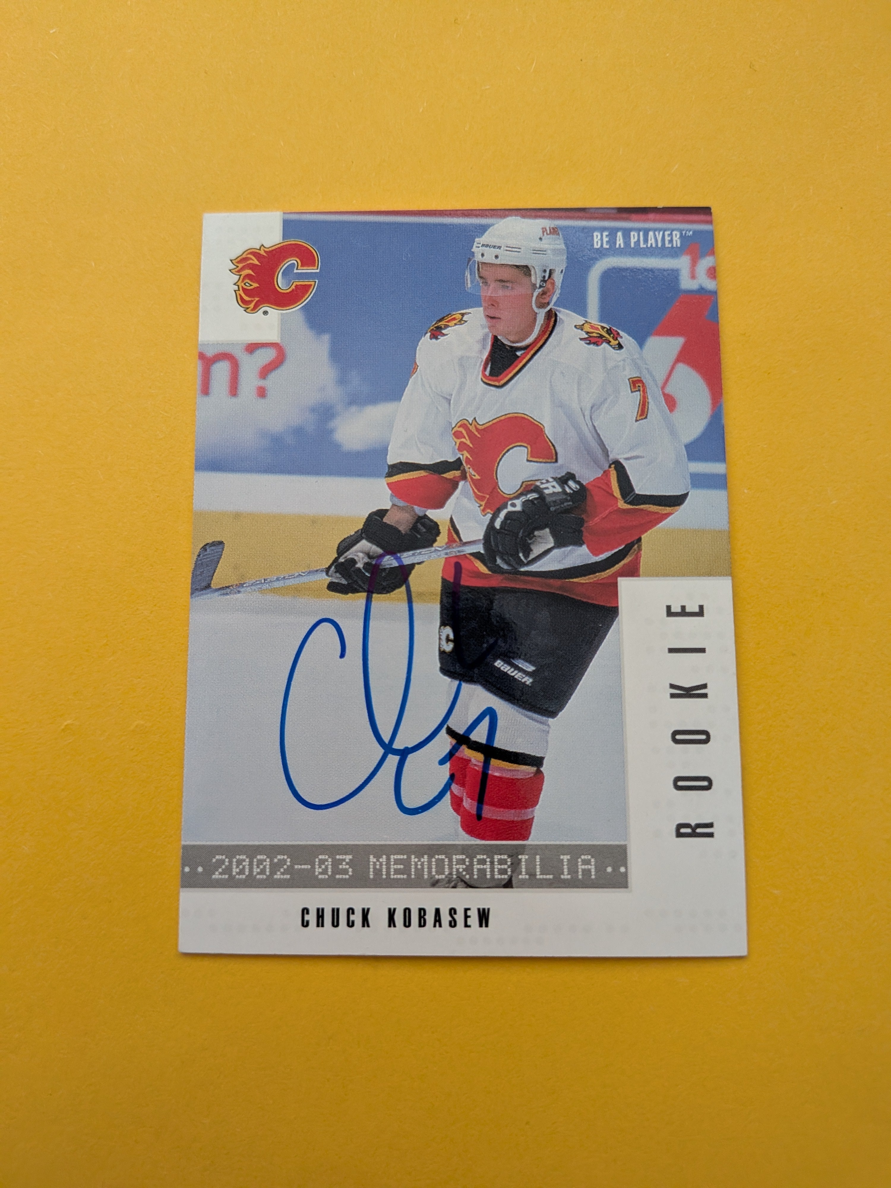 Chuck Kobasew Signed Calgary Flames Rookie Card A