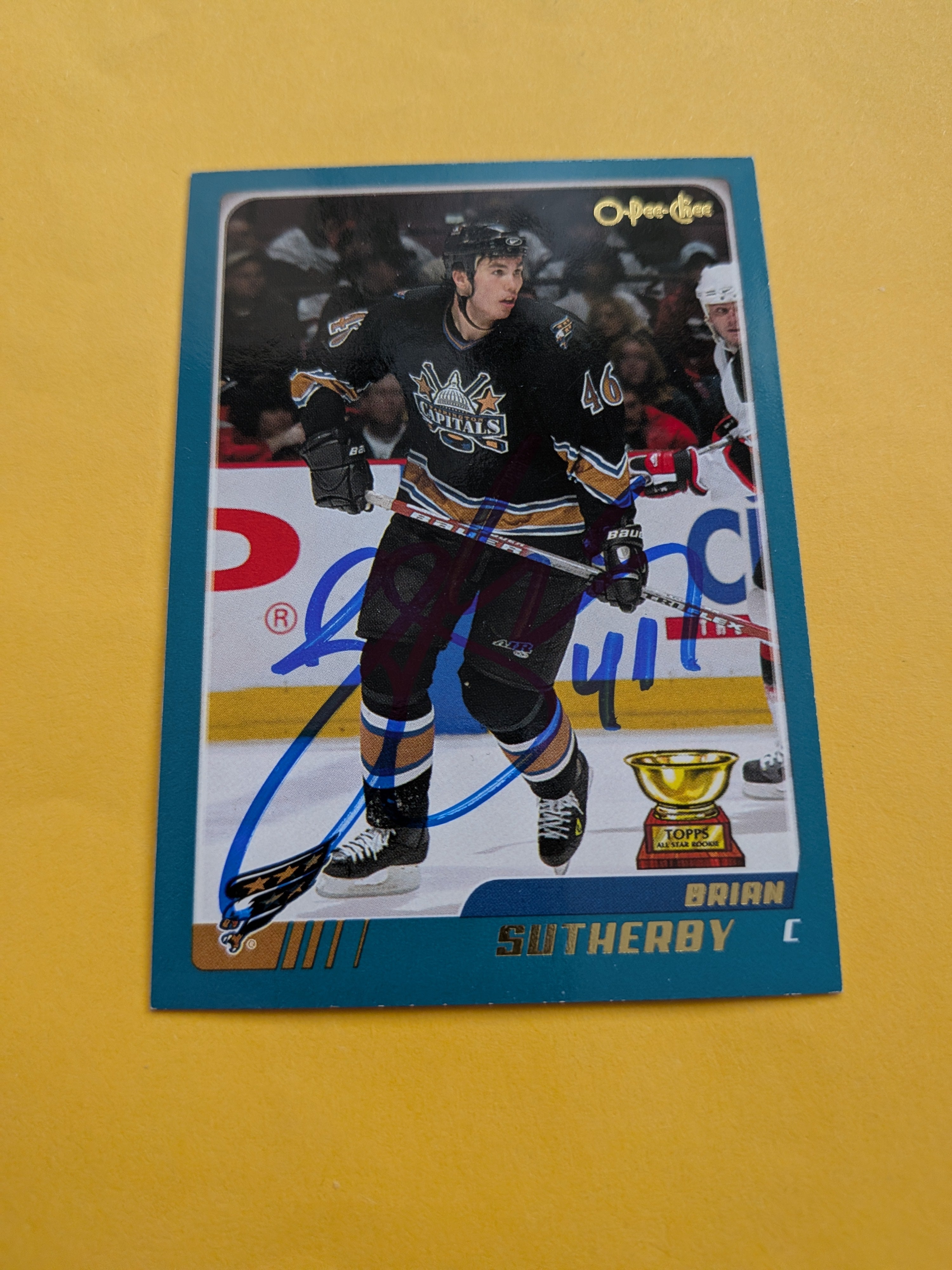 Brian Sutherby Signed Washington Capitals Card A