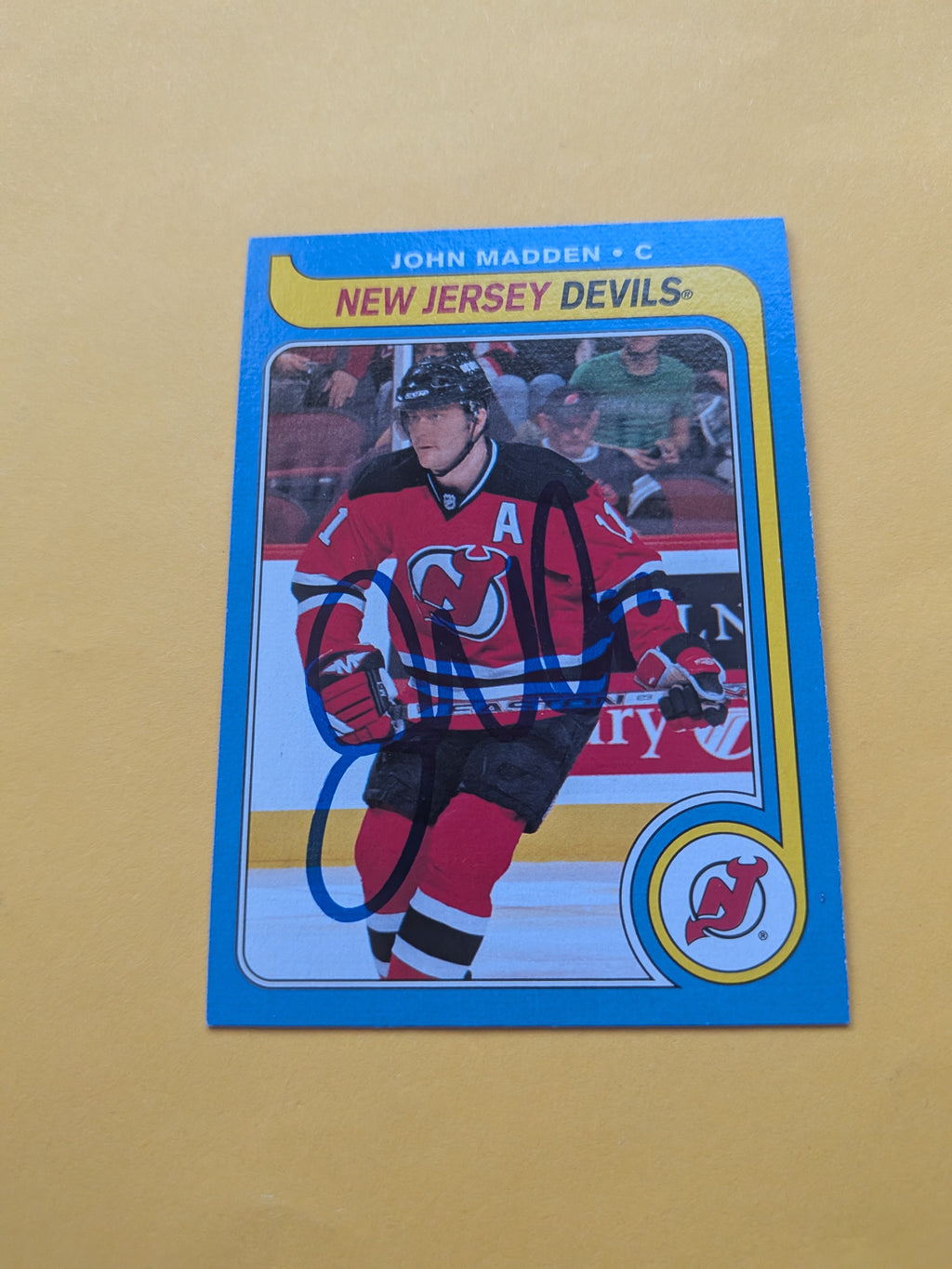 John Madden Signed New Jersey Devils Card D