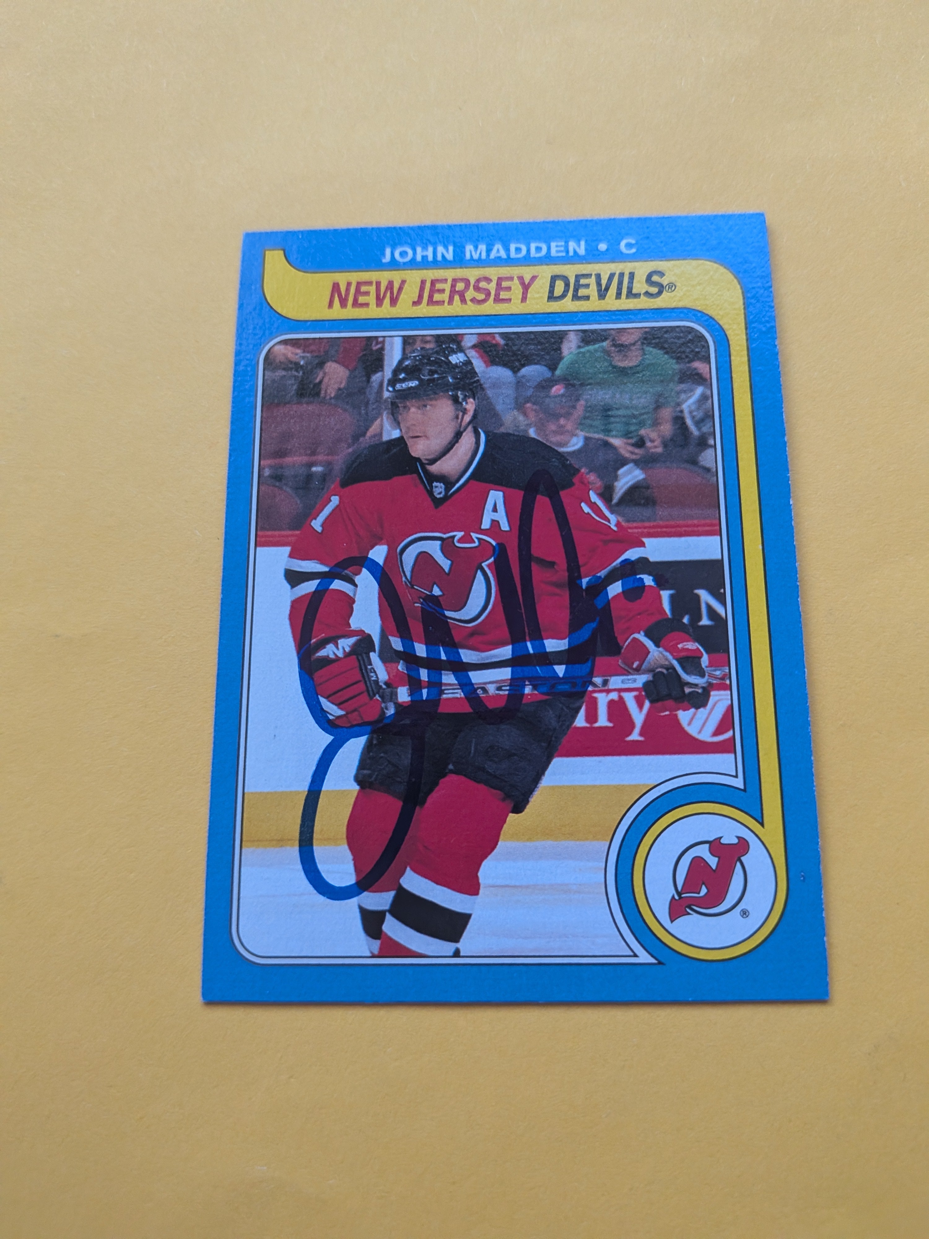 John Madden Signed New Jersey Devils Card D