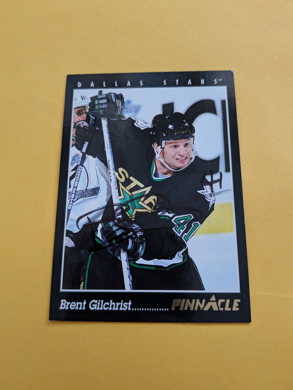 Brent Gilchrist Signed Dallas Stars Card A