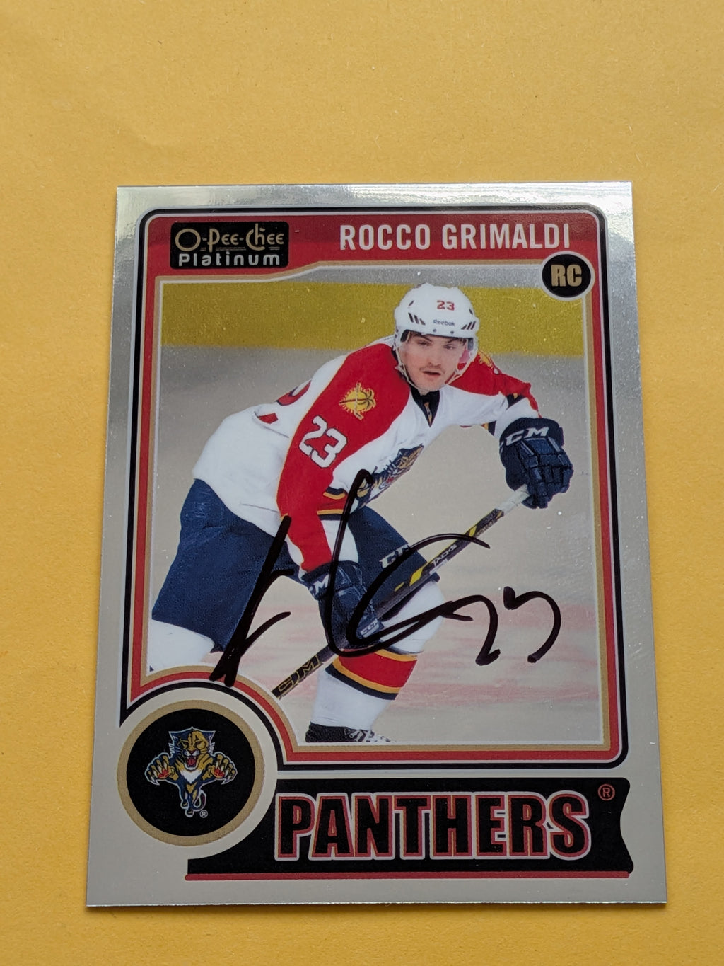 Rocco Grimaldi Signed Florida Panthers Rookie Card B