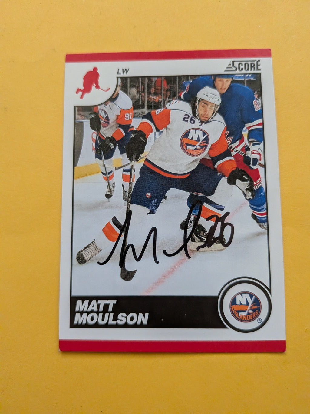Matt Moulson Signed New York Islanders Card A