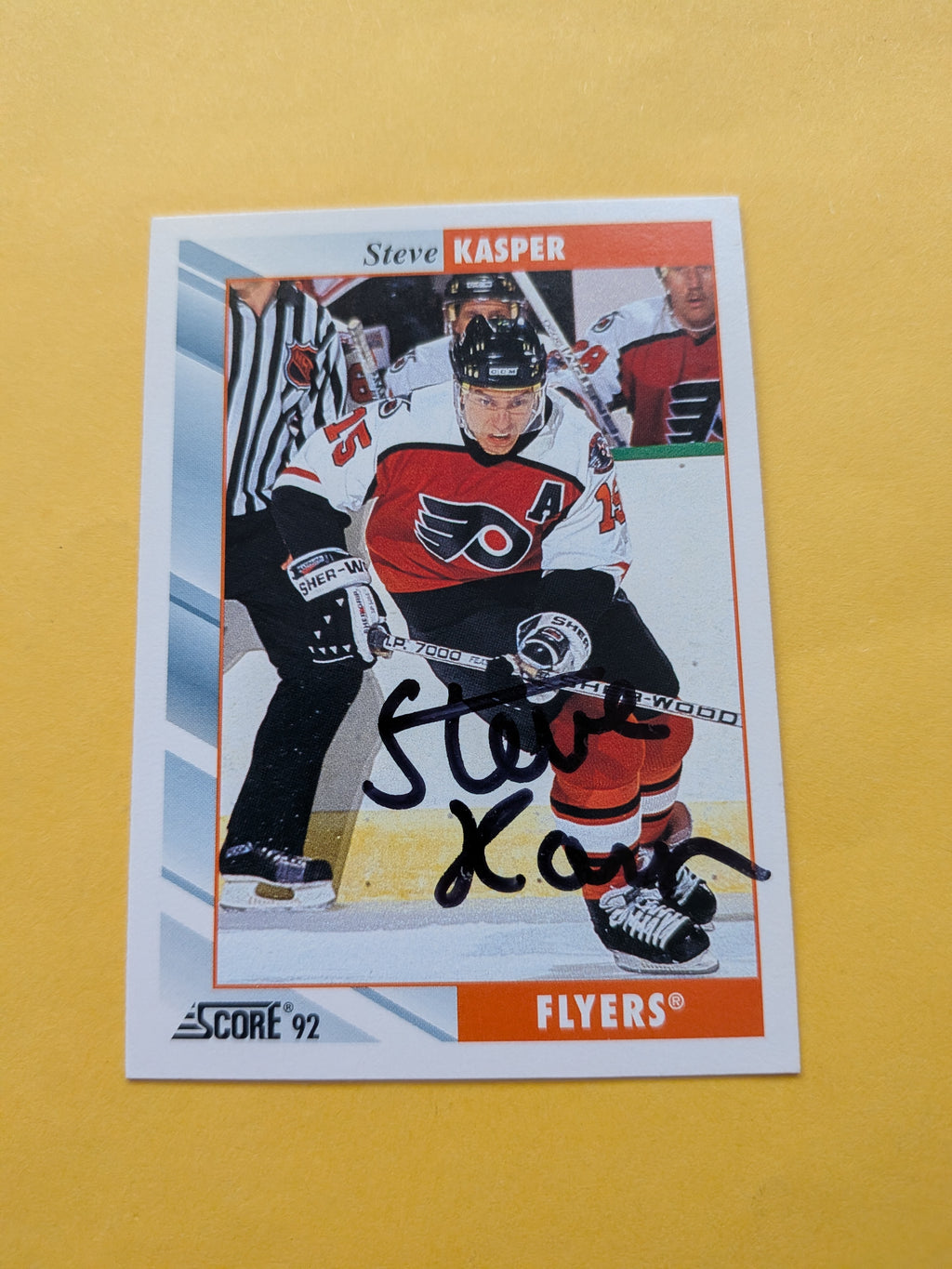 Steve Kasper Signed Philadelphia Flyers Card C