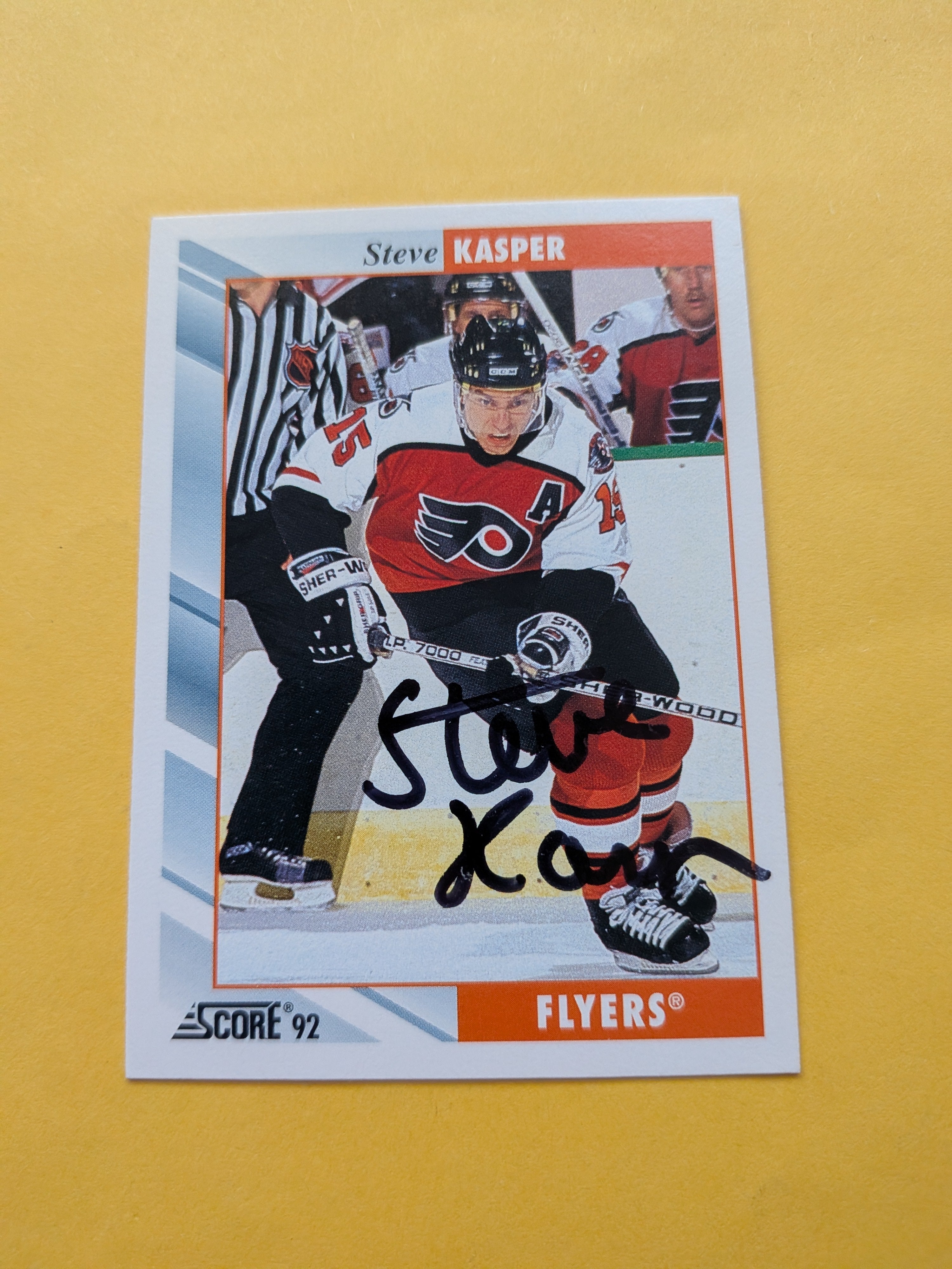Steve Kasper Signed Philadelphia Flyers Card C