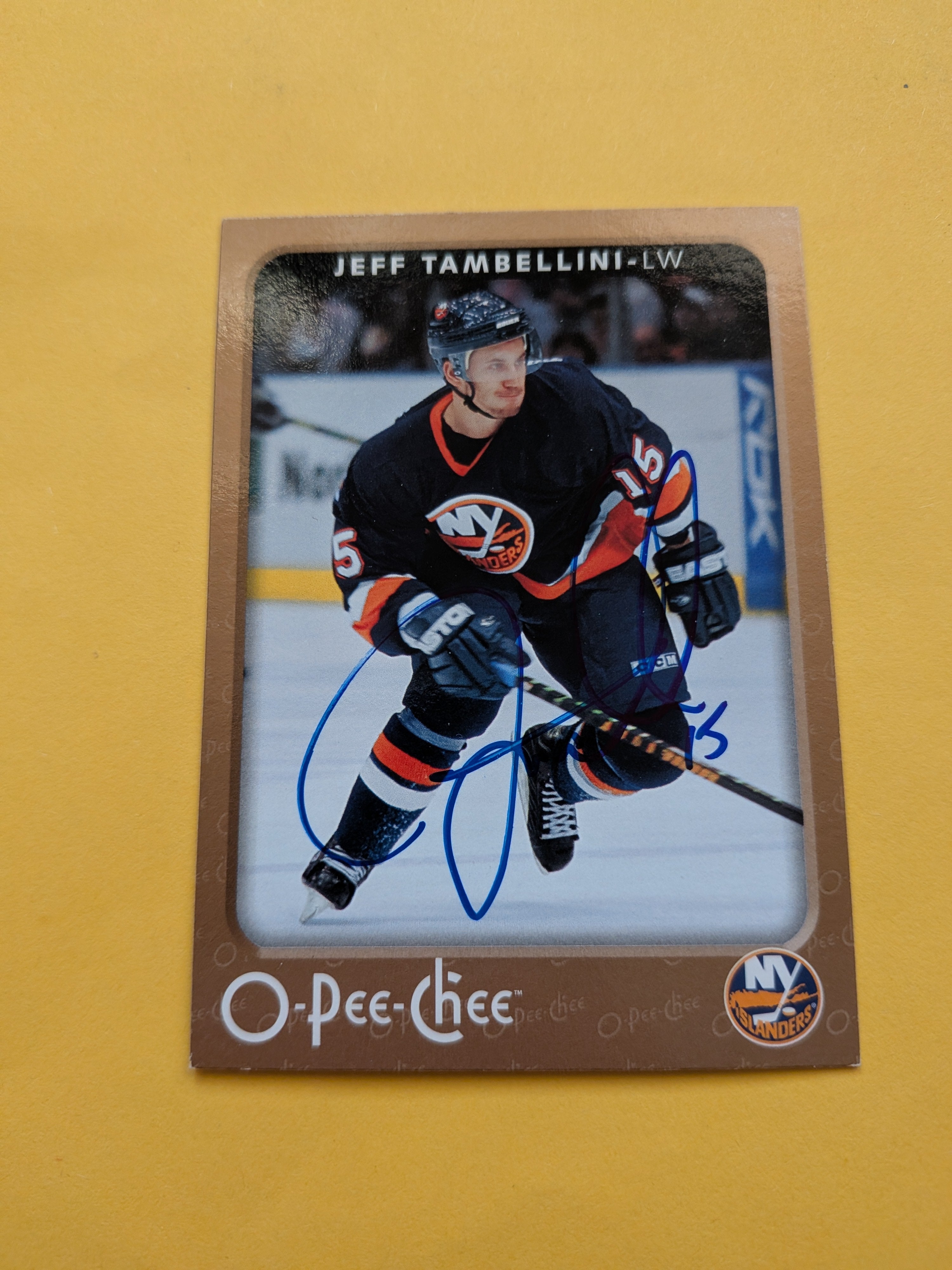 Jeff Tambellini Signed New York Islanders Card B