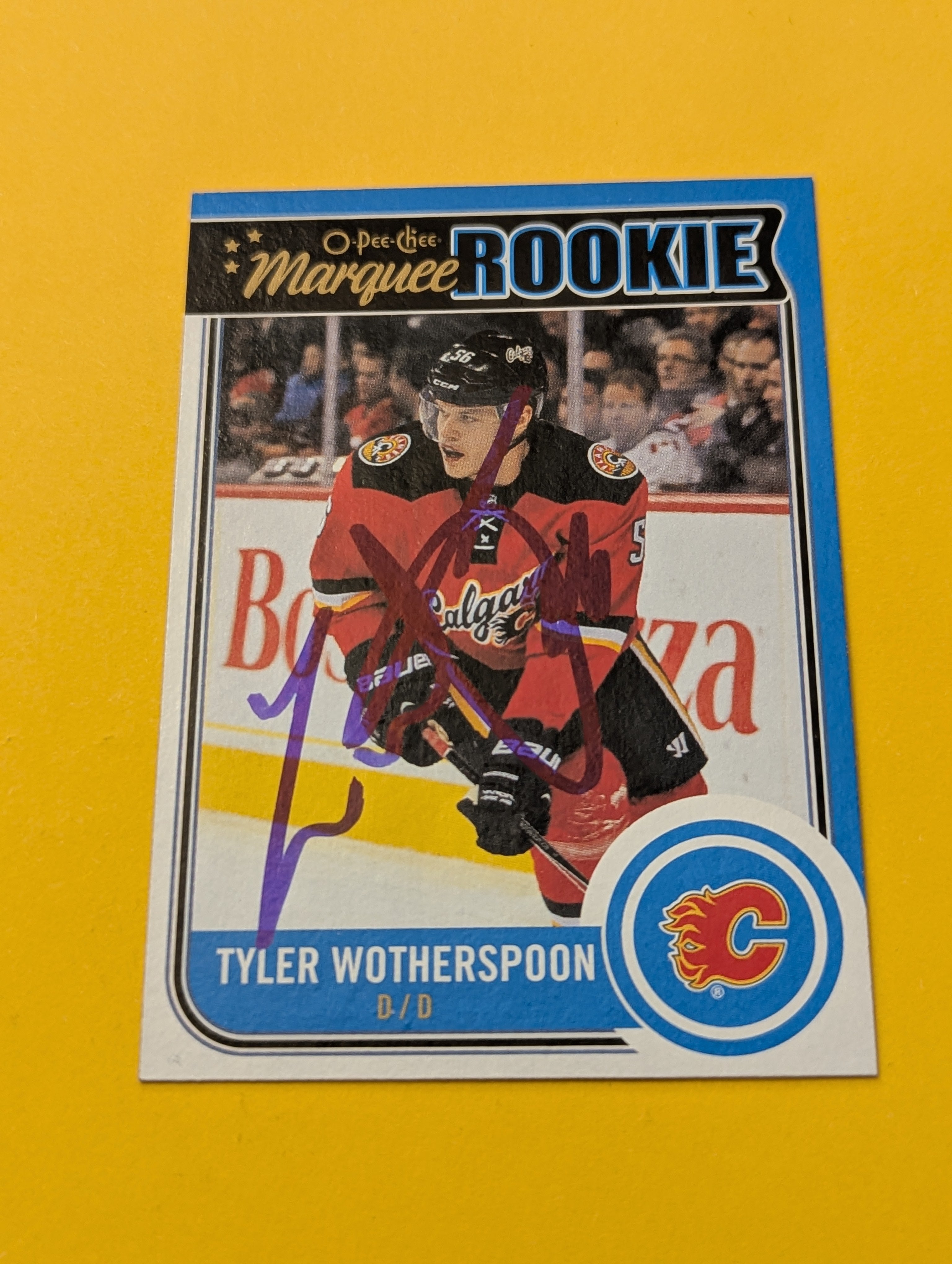 Tyler Wortherspoon Signed Calgary Flames Rookie Card