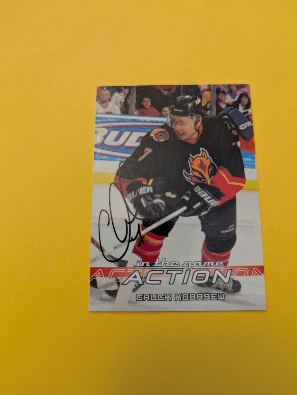 Chuck Kobasew Signed Calgary Flames Card