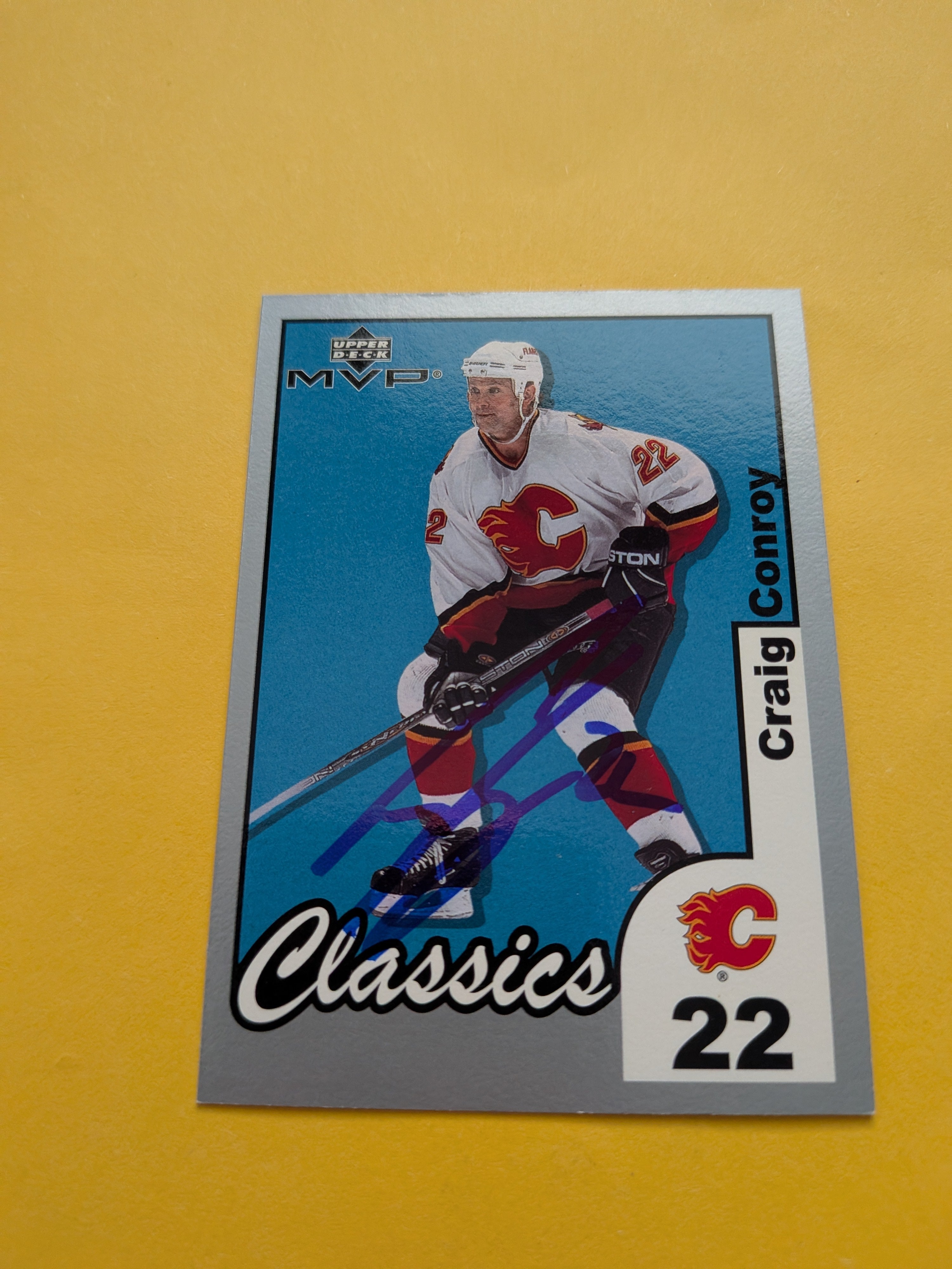 Craig Conroy Signed Calgary Flames Card H