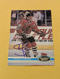 Steve Larmer Signed Chicago Blackhawks Card