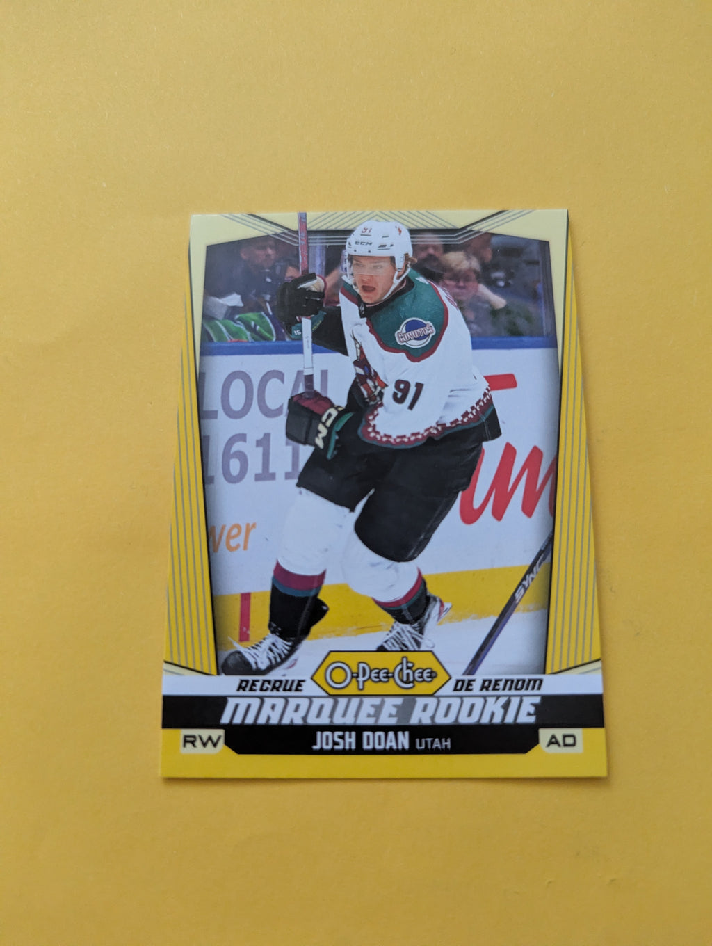 Josh Doan 24-25 OPC Yellow Parallel Rookie Card