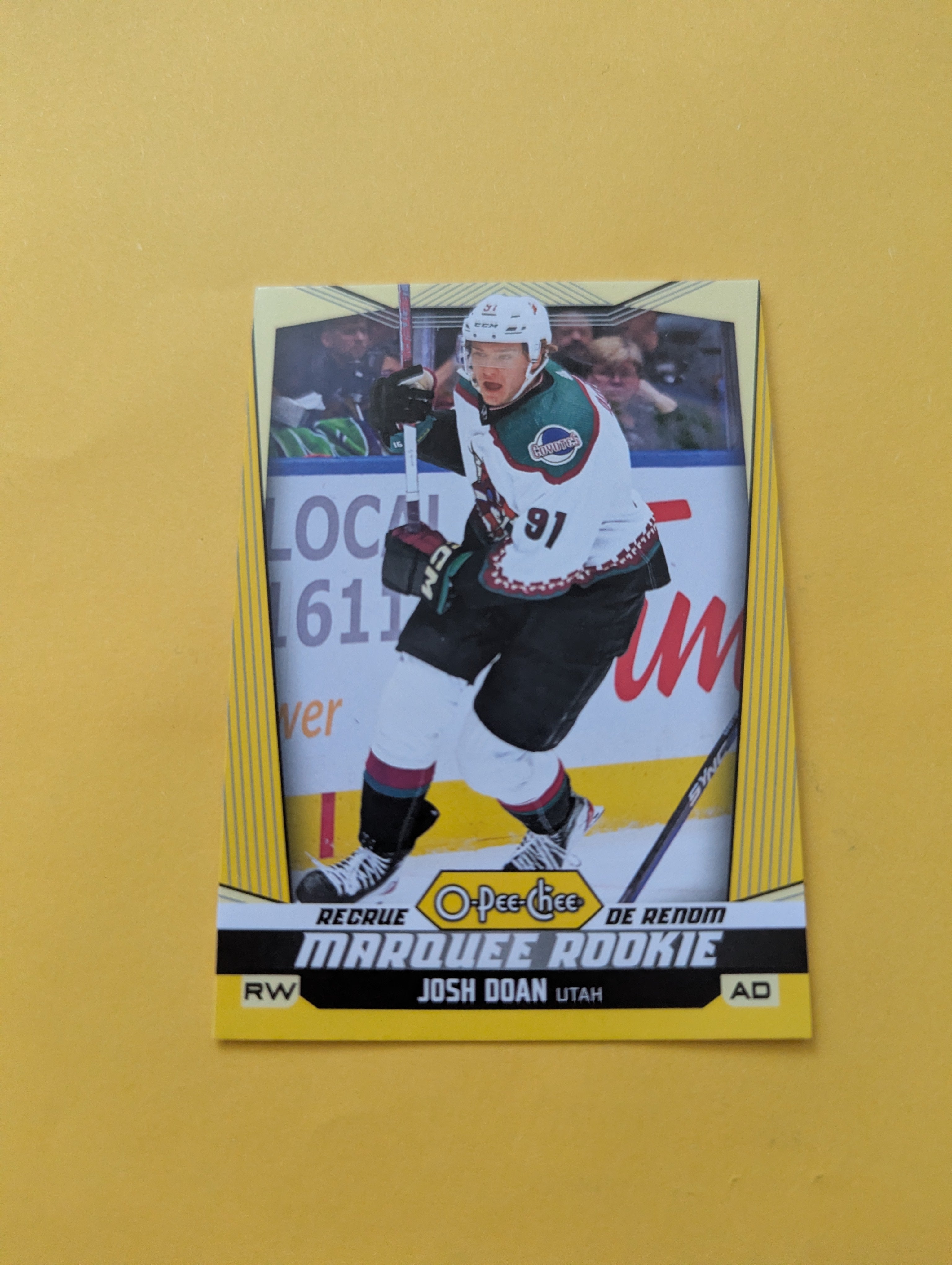 Josh Doan 24-25 OPC Yellow Parallel Rookie Card