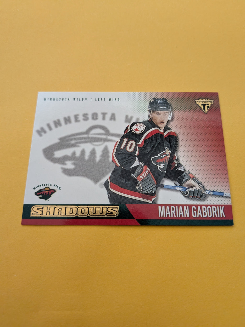 Marian Gaborik 03-04 Titanium Shadows Card