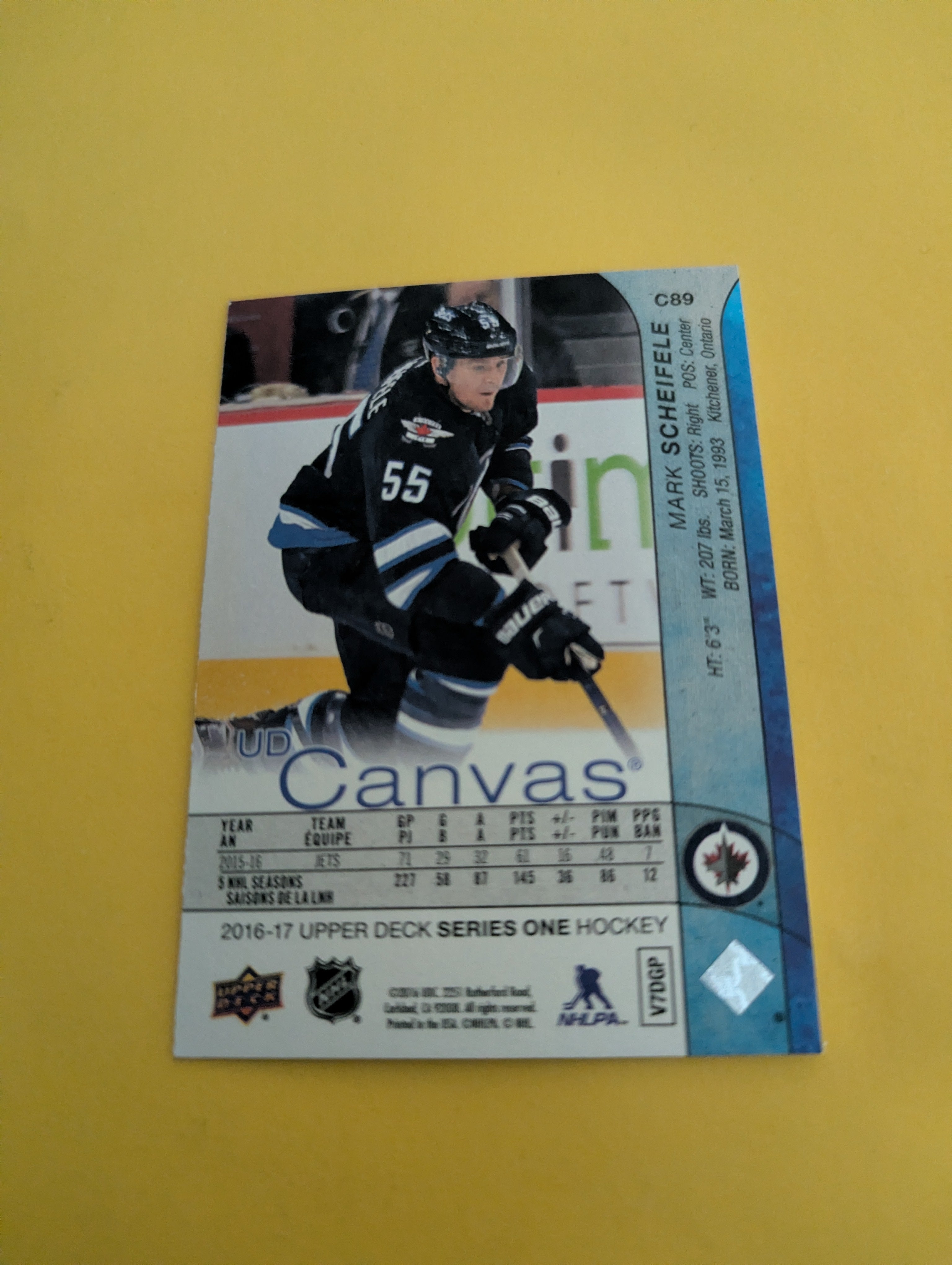 Mark Scheifele 16-17 Upper Deck UD Canvas Card