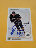 Lubomir Visnovsky Signed Anaheim Ducks Card A