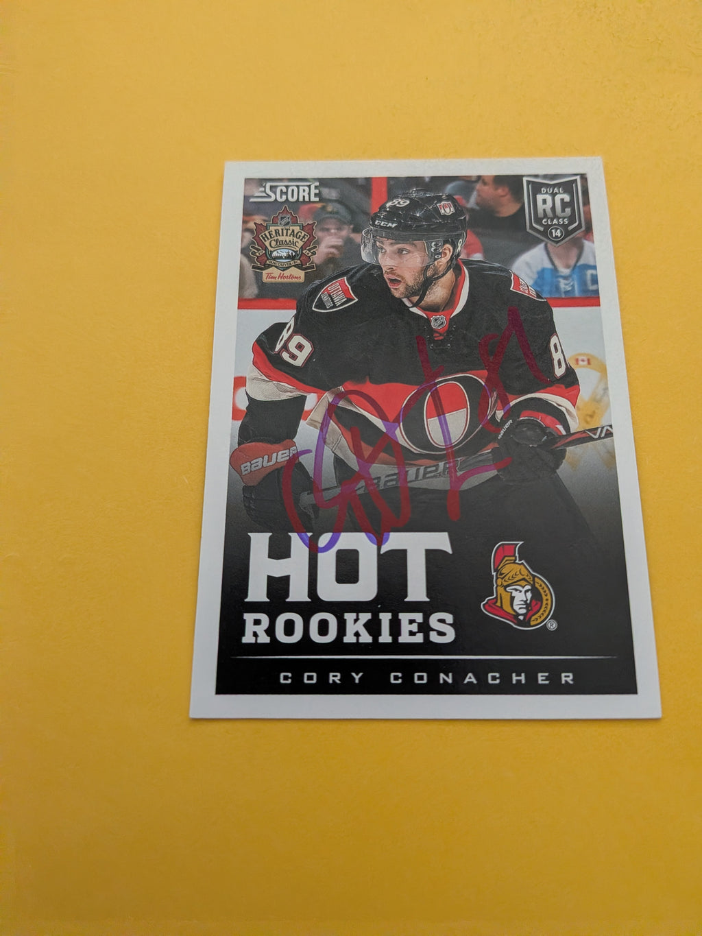 Cory Conacher Signed Ottawa Senators Rookie Card C