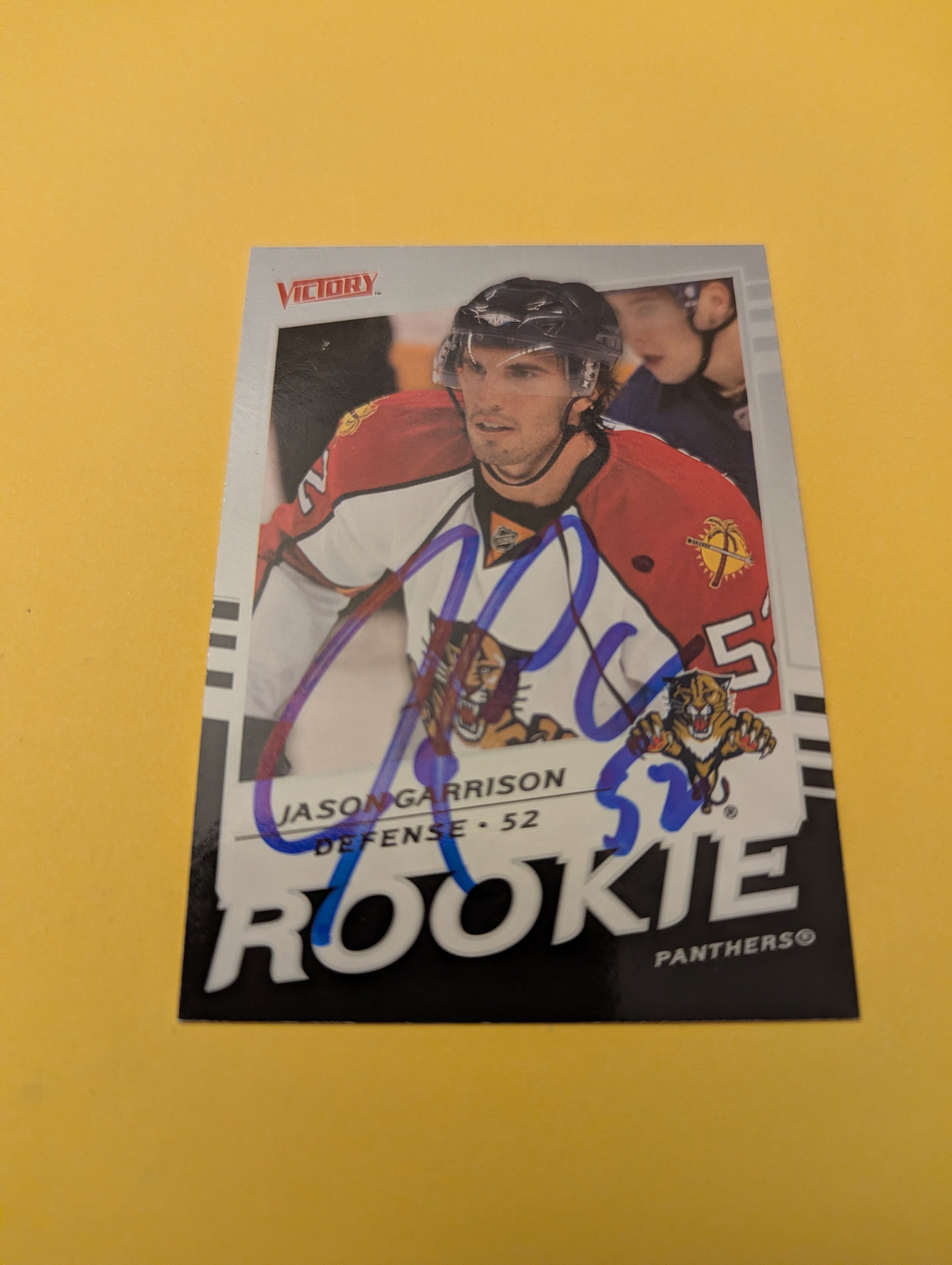 Jason Garrison Signed Florida Panthers Rookie Card