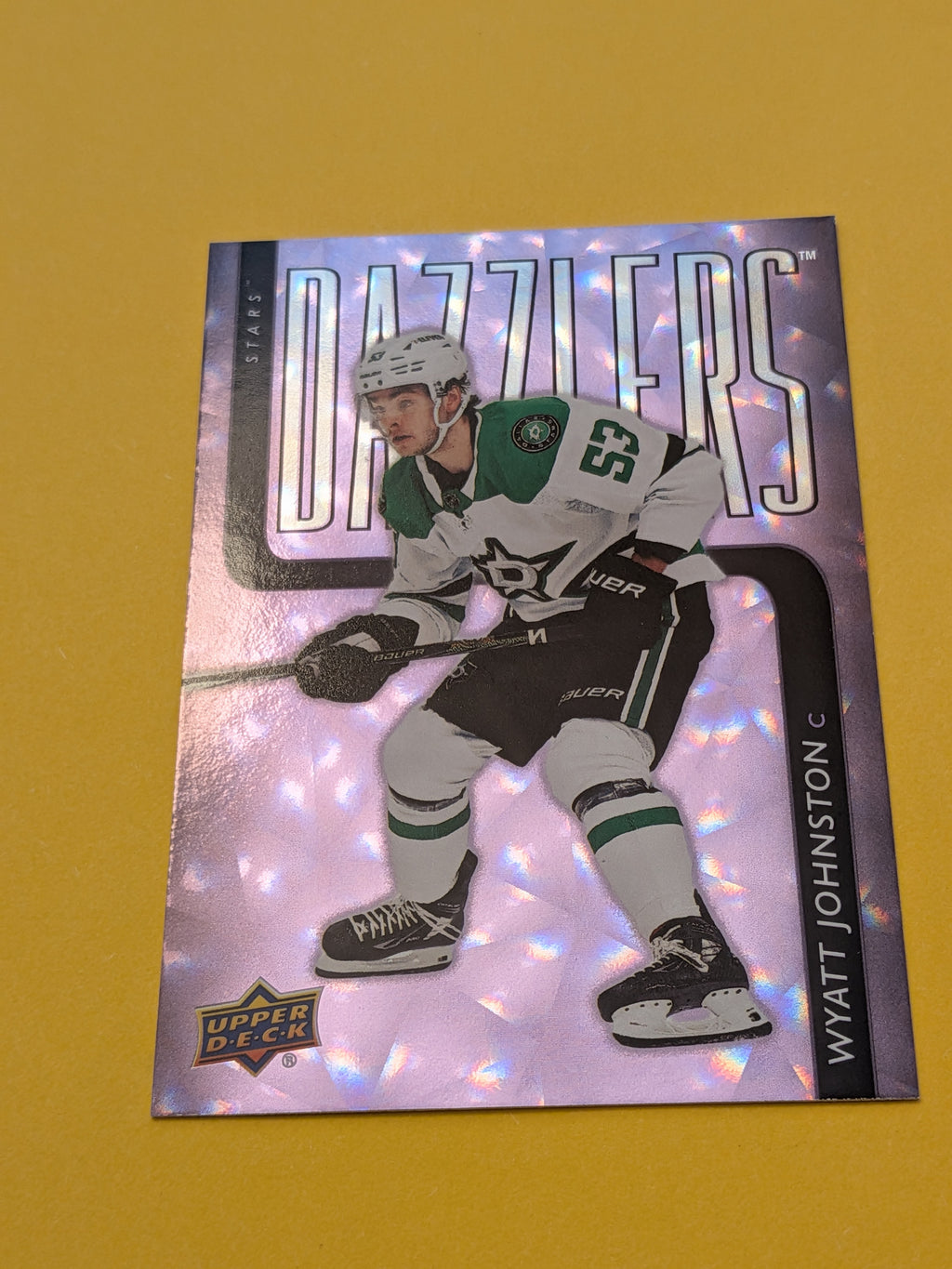 Wyatt Johnston 25-26 Upper Deck Dazzlers Holiday Purple Card