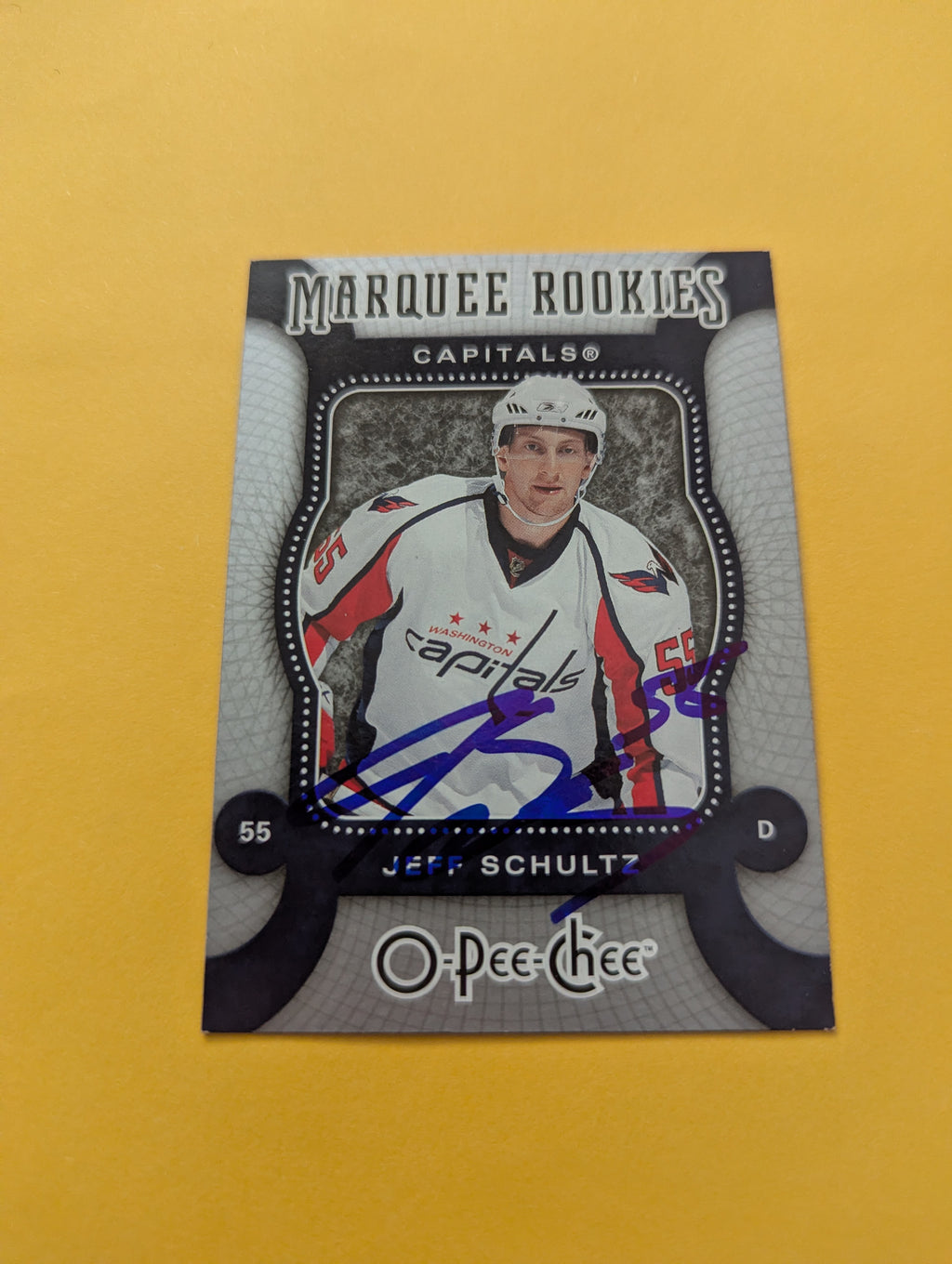 Jeff Schultz Signed Washington Capitals Rookie Card