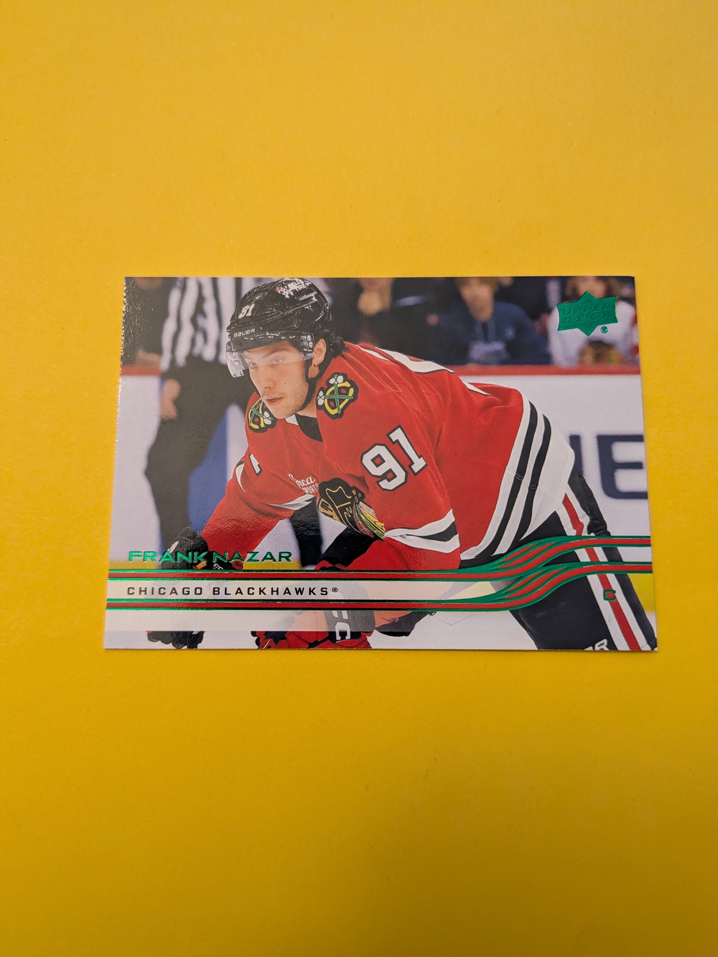 Frank Nazar 25-26 Upper Deck Green Holiday Card
