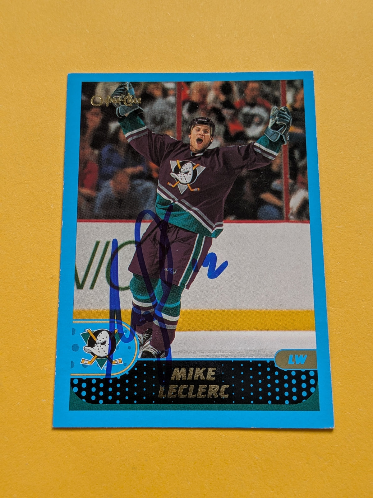 Mike Leclerc Signed Anaheim Ducks Card C