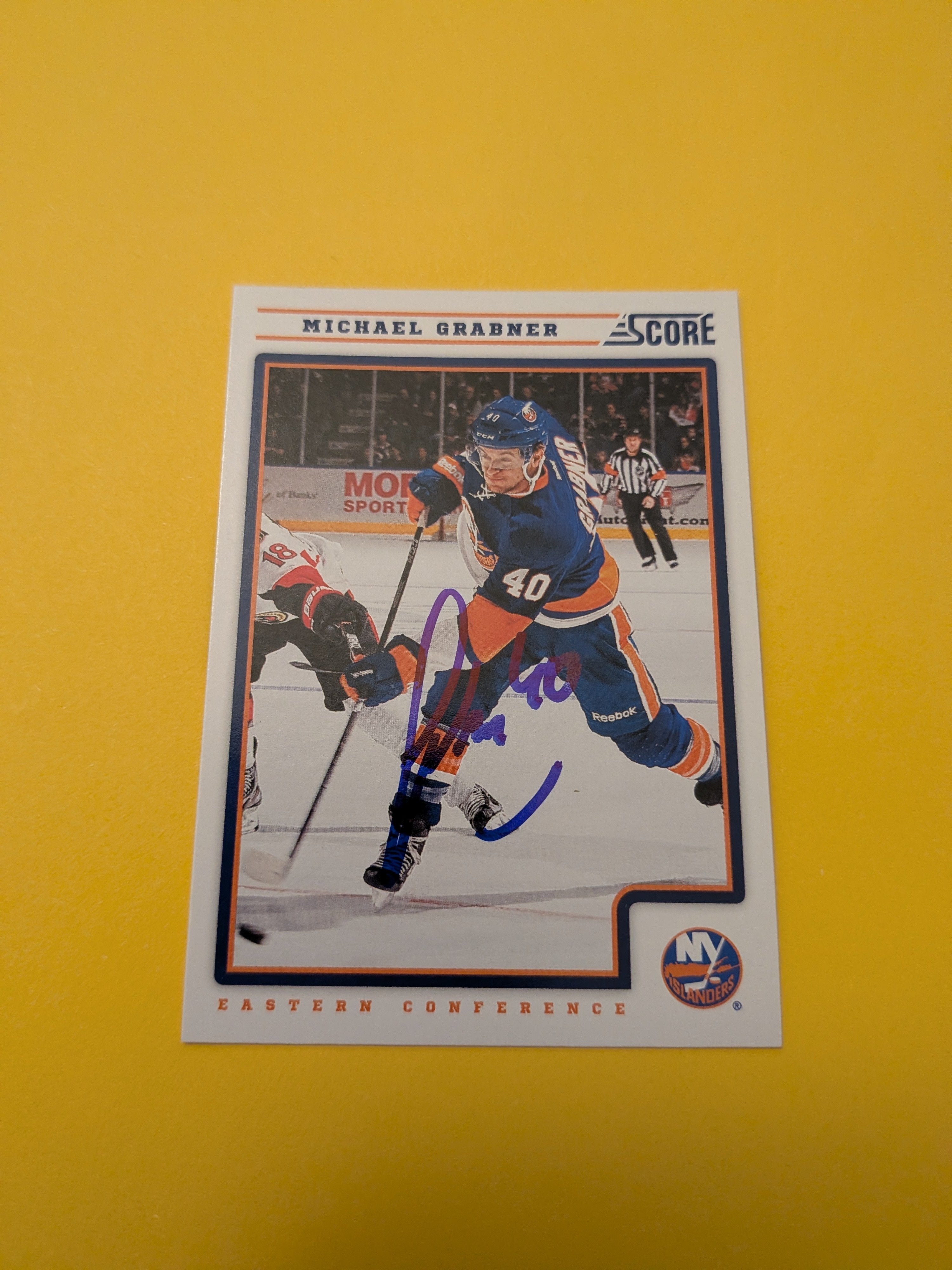 Michael Grabner Signed New York Islanders Card F