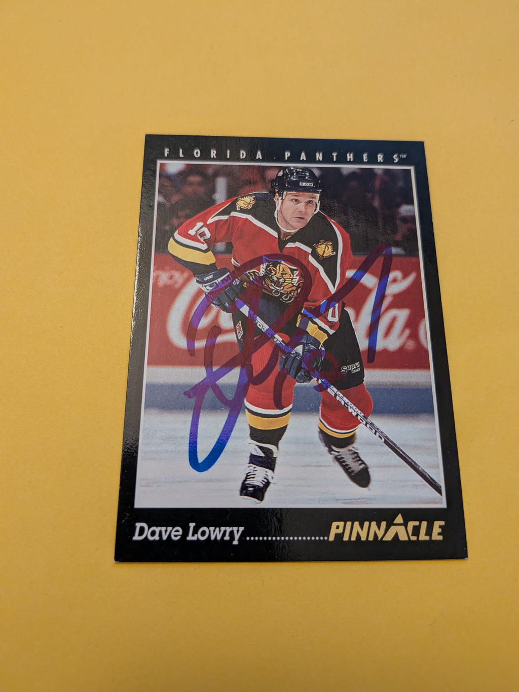 Dave Lowry Signed Florida Panthers Card A