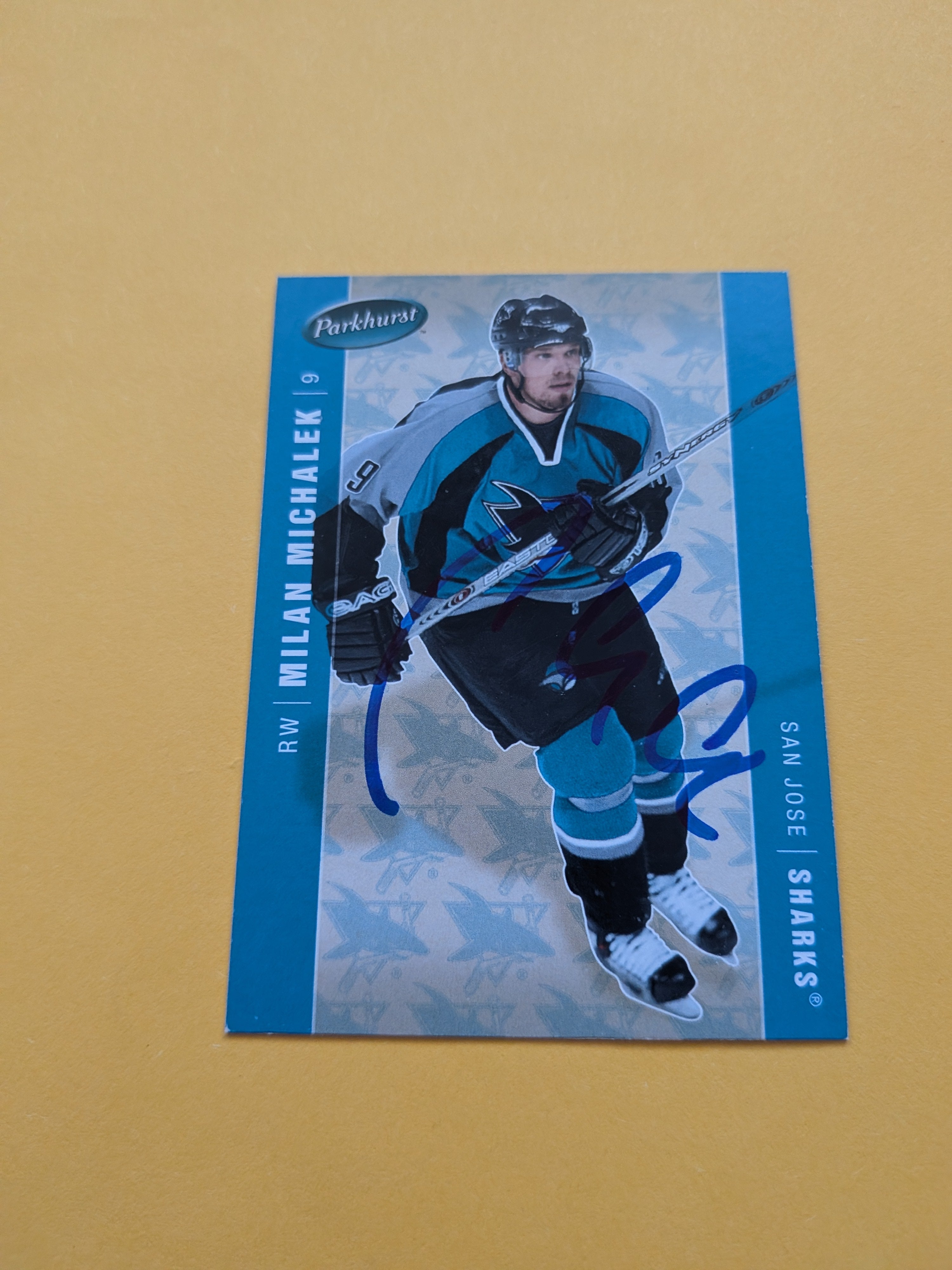 Milan Michalek Signed San Jose Sharks Card G