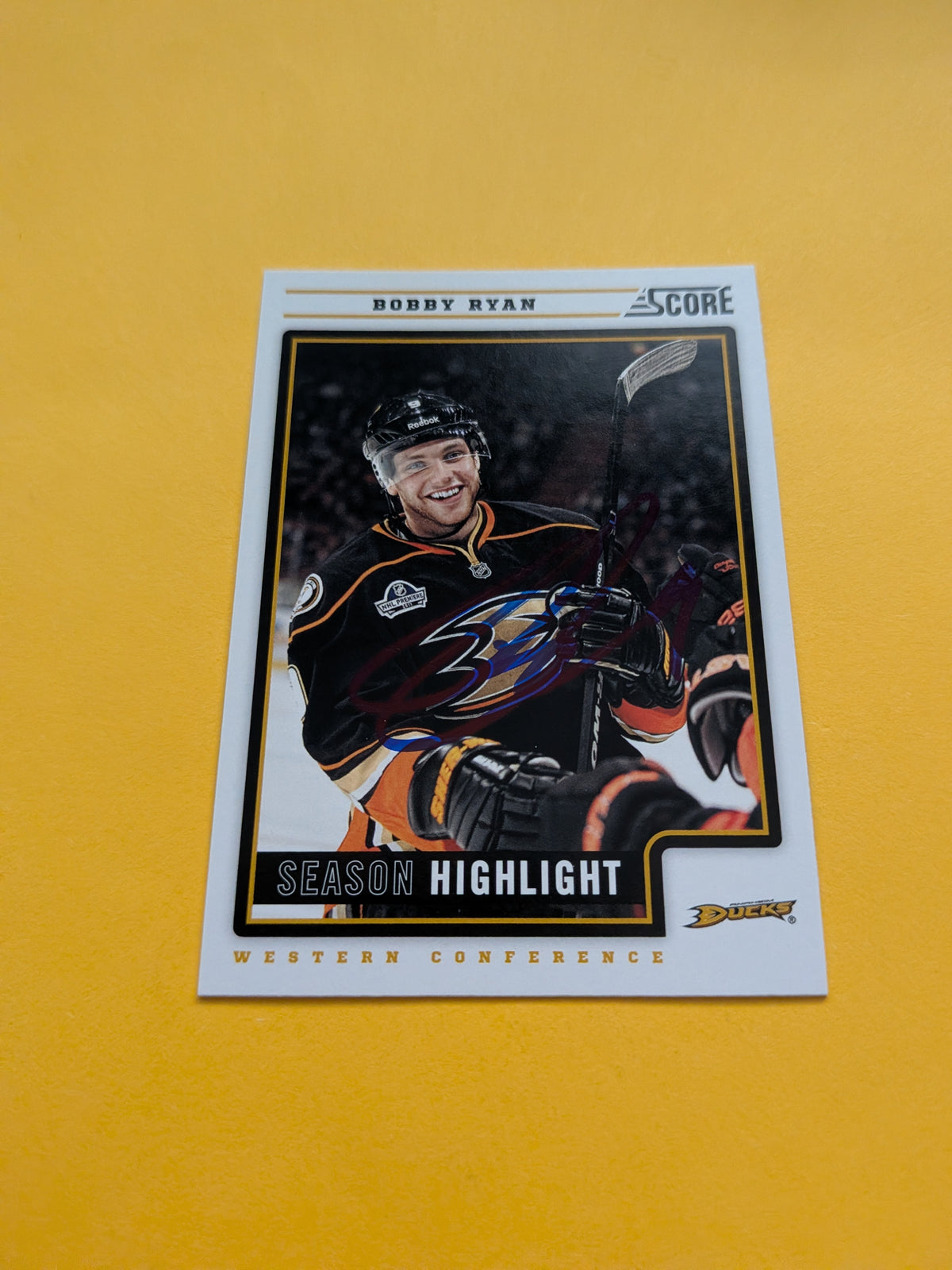 Bobby Ryan Signed Anaheim Ducks Card E