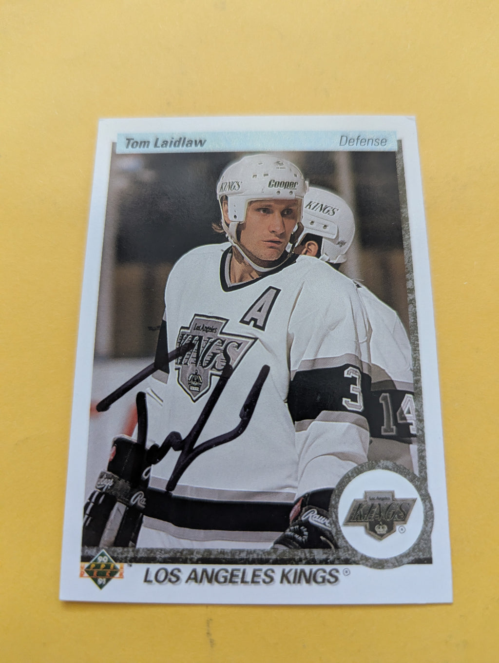 Tom Laidlaw Signed Los Angeles Kings Card
