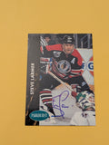 Steve Larmer Signed Chicago Blackhawks Card P