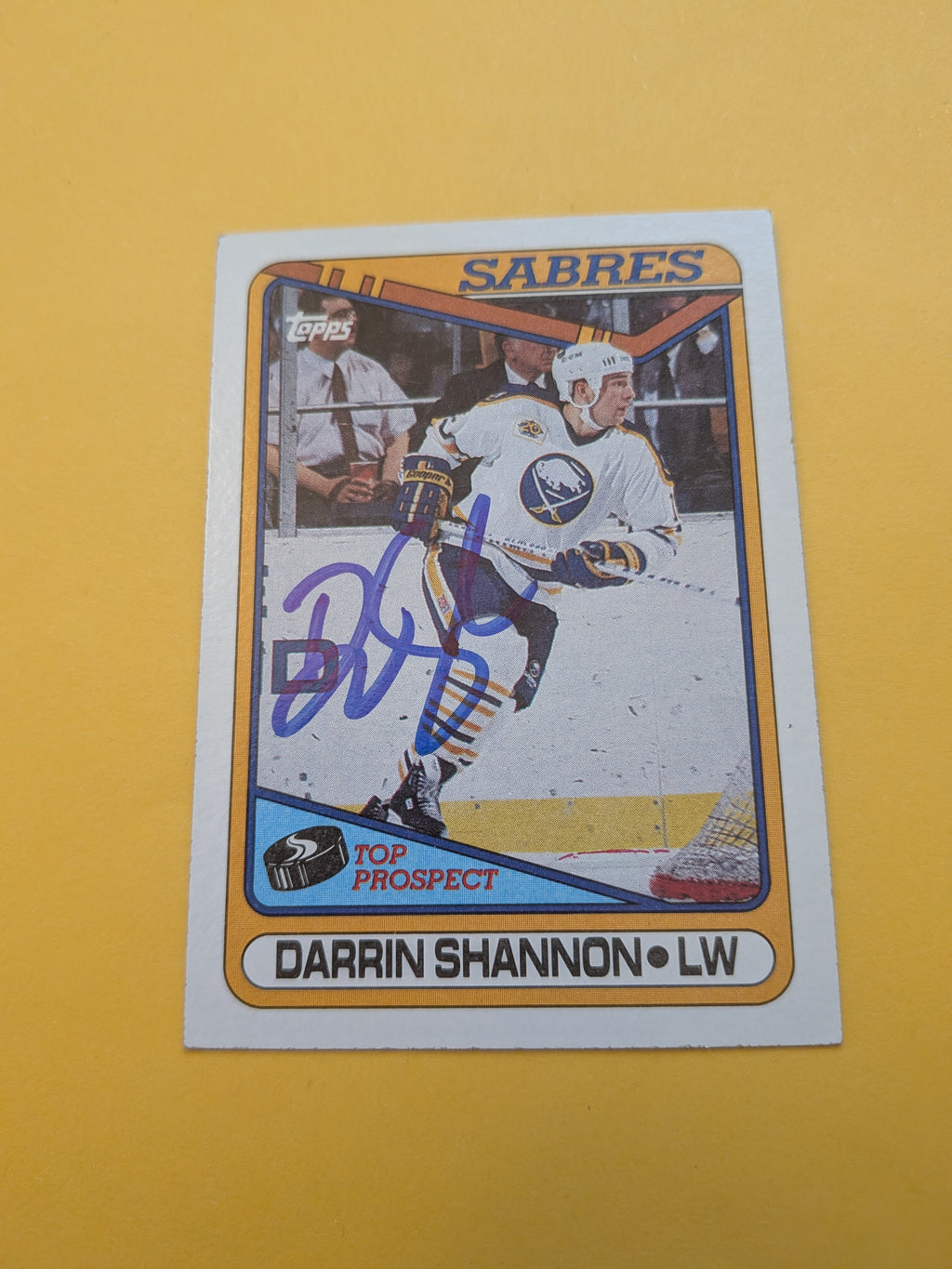 Darrin Shannon Signed Buffalo Sabres Rookie Card C
