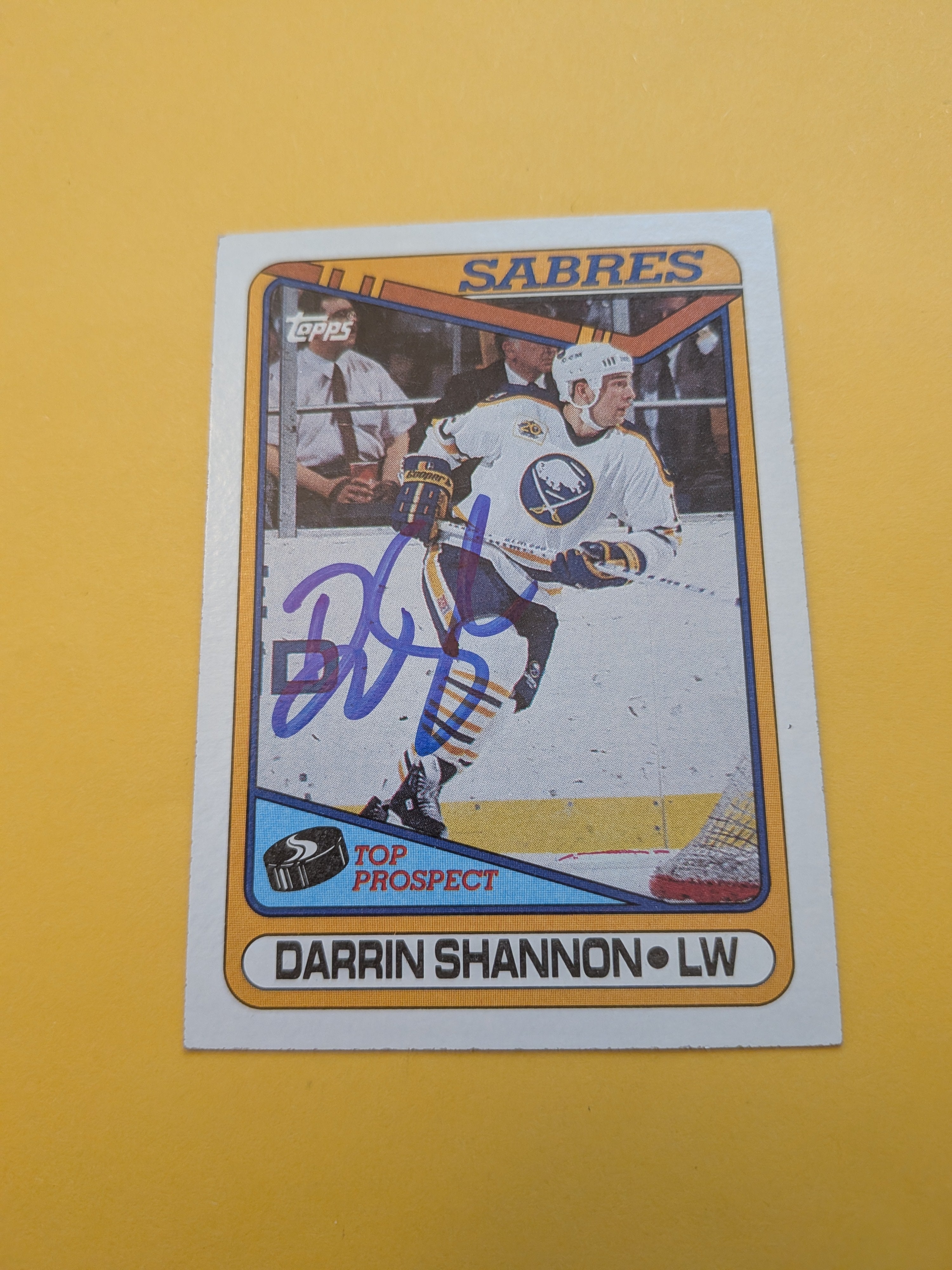 Darrin Shannon Signed Buffalo Sabres Rookie Card C