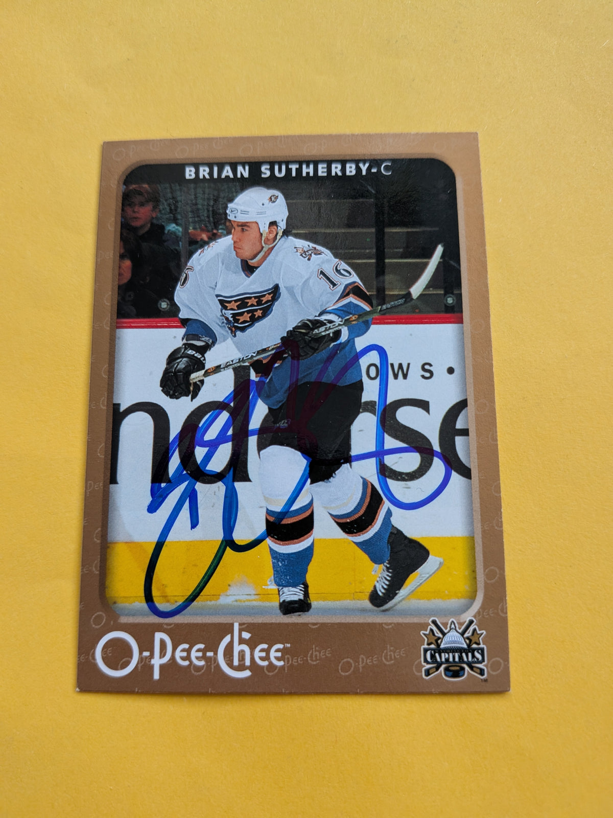 Brian Sutherby Signed Washington Capitals Card E