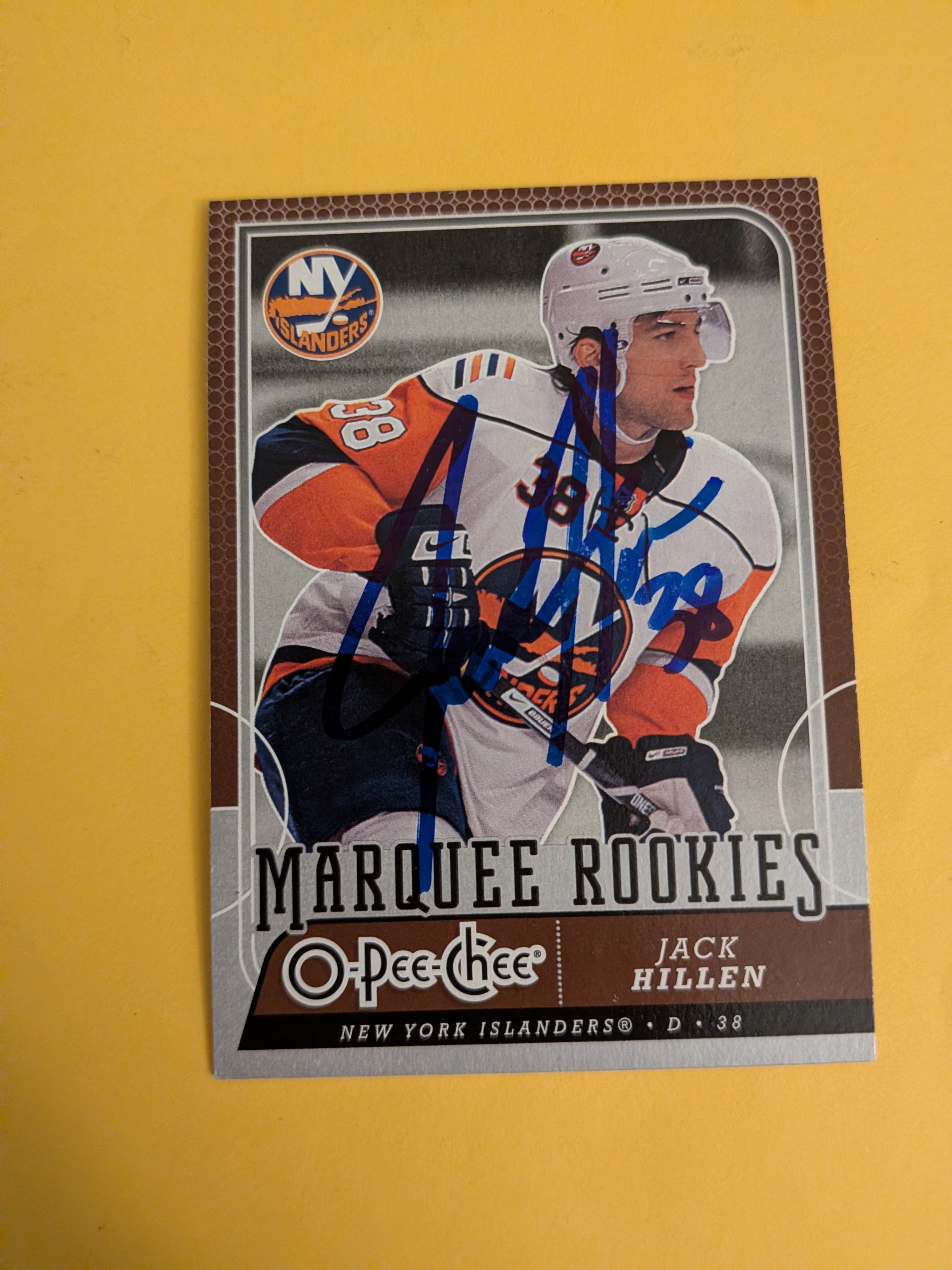 Jack Hillen Signed New York Islanders Rookie Card A