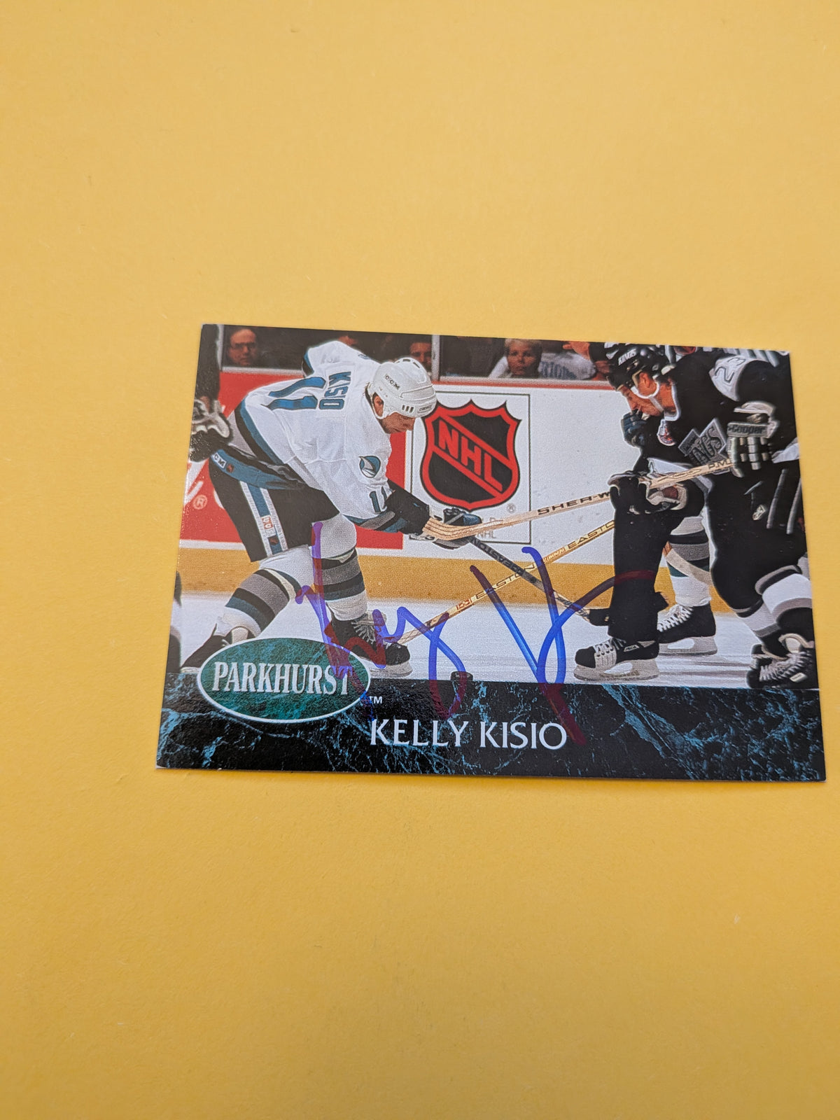 Kelly Kisio Signed San Jose Sharks Card I
