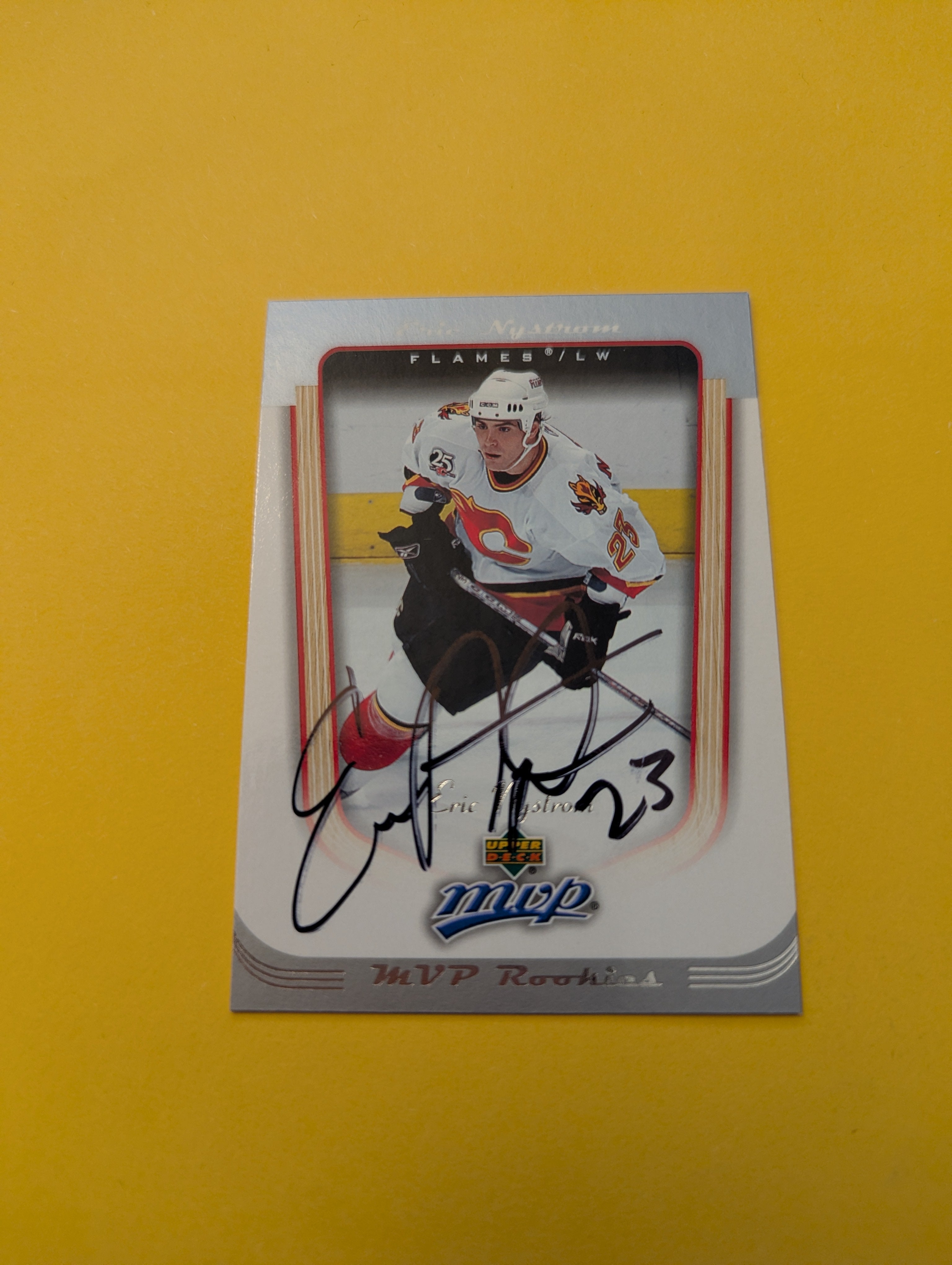 Eric Nystrom Signed Calgary Flames Rookie Card