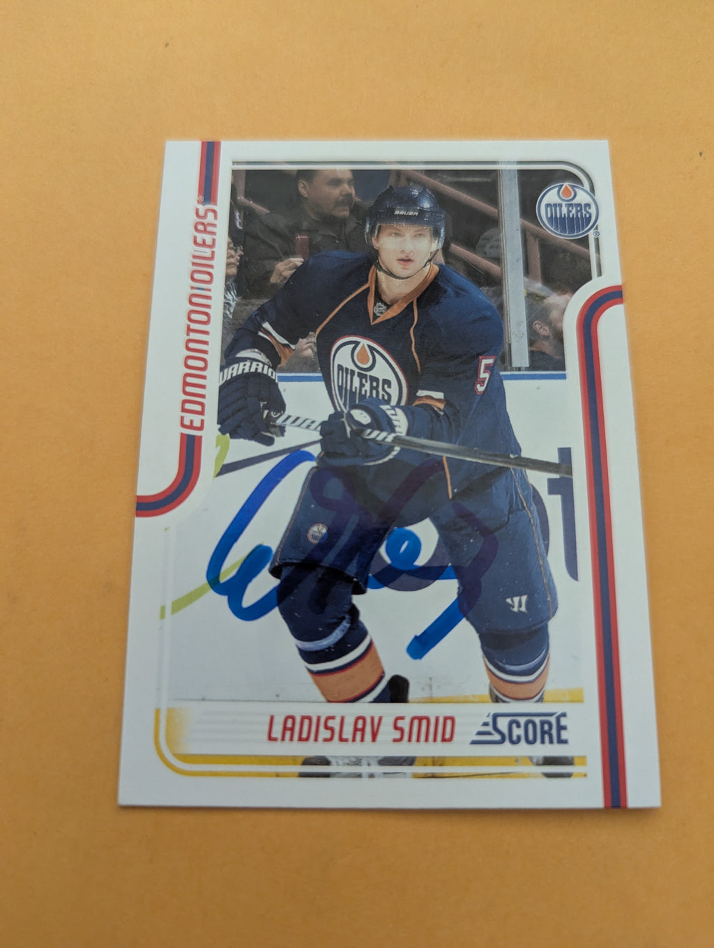 Ladislav Smid Signed Edmonton Oilers Card