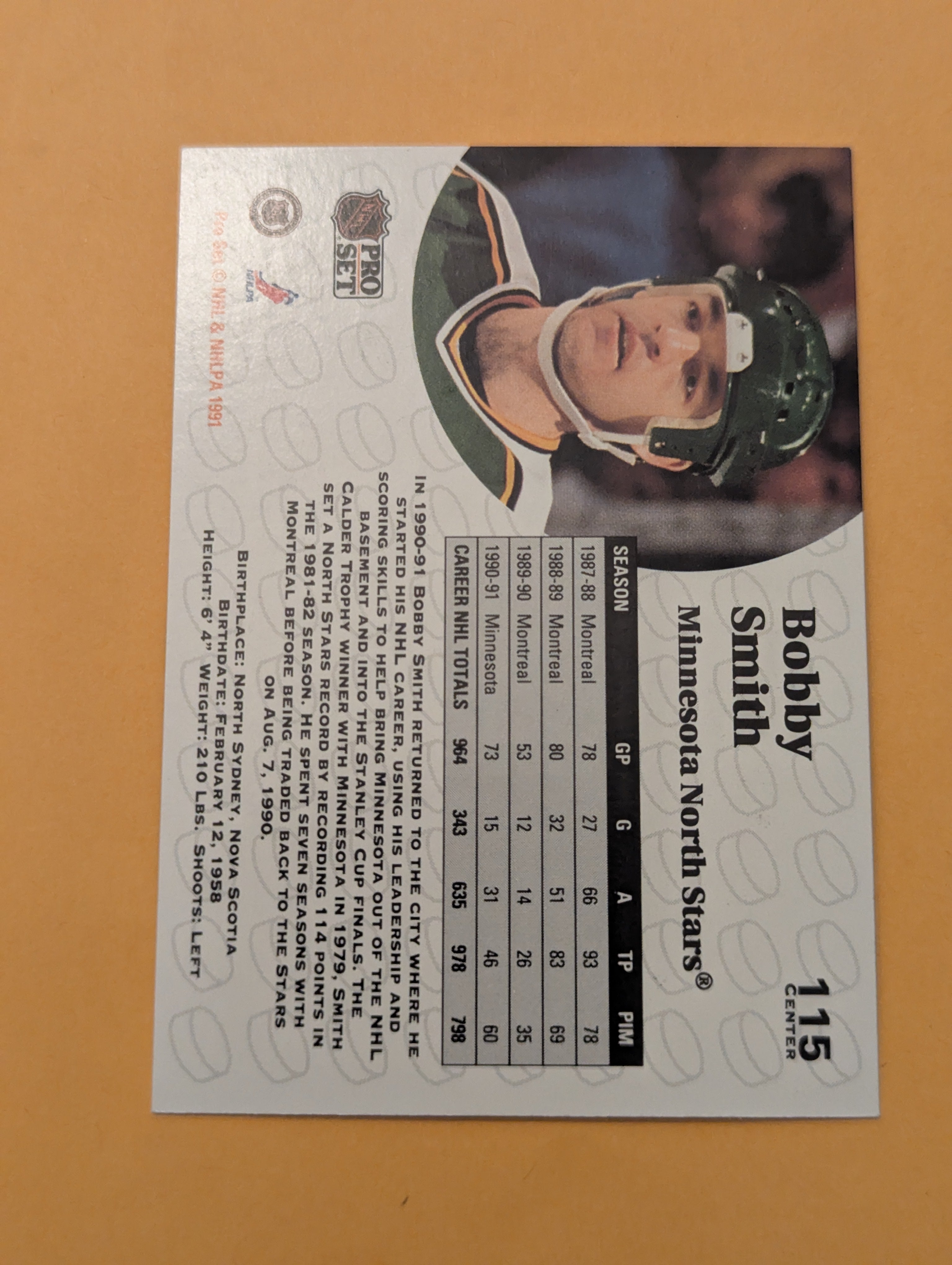 Bobby Smith Signed Minnesota North Stars Card