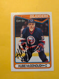 Hubie McDonough Signed New York Islanders Card A