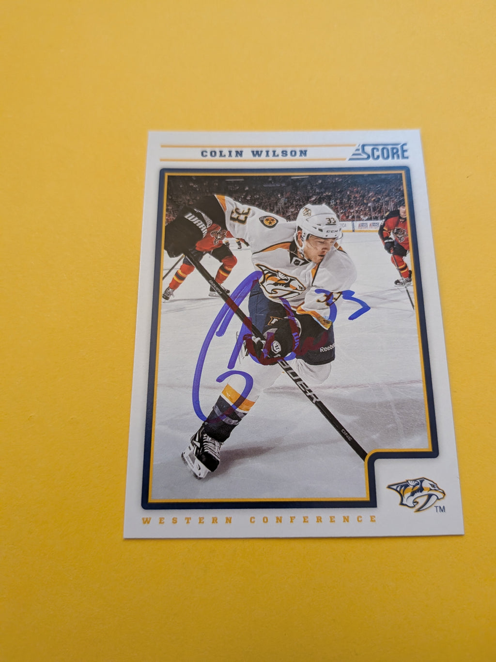 Colin Wilson Signed Nashville Predators Card L